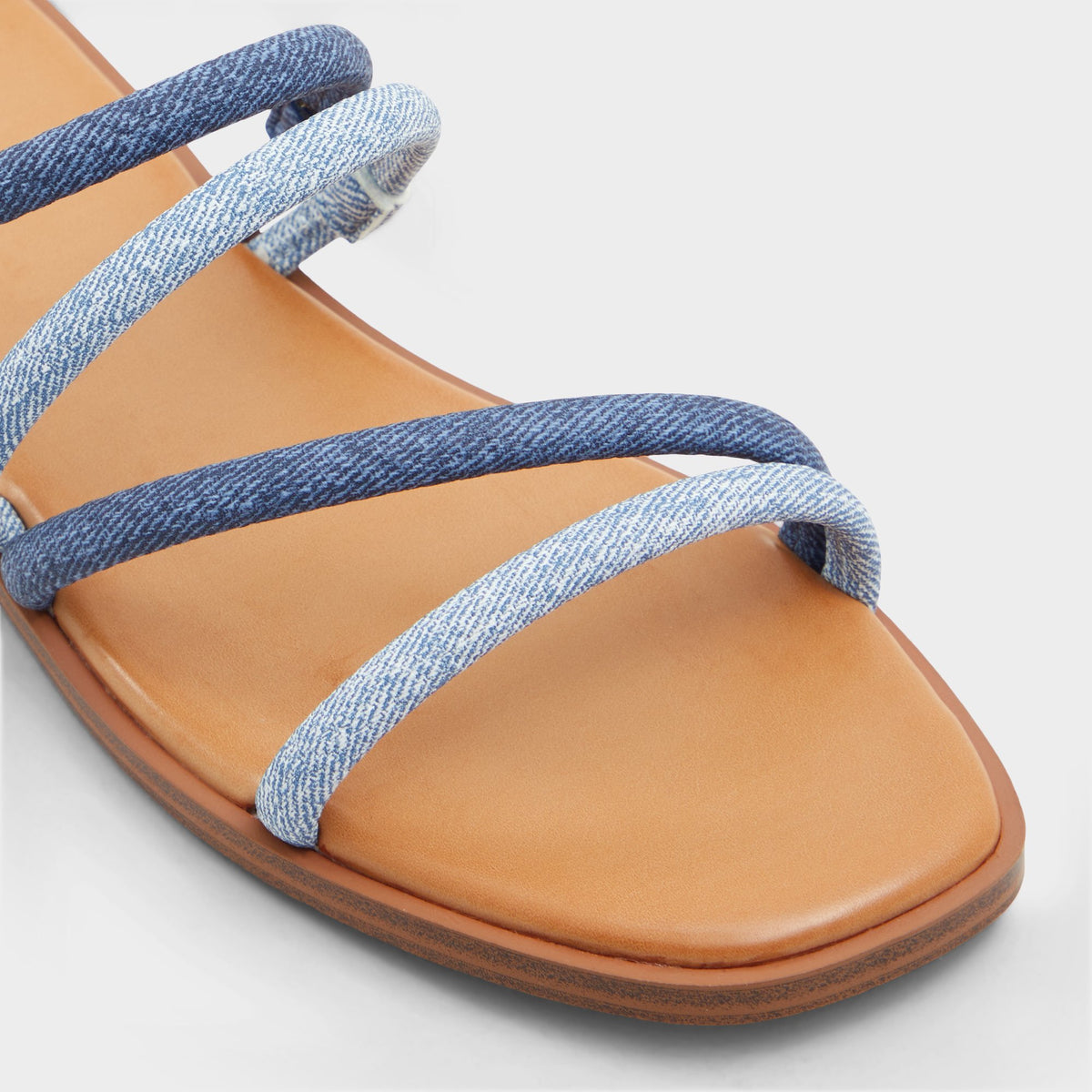 Close-up of the Blue Stila Slide sandal
