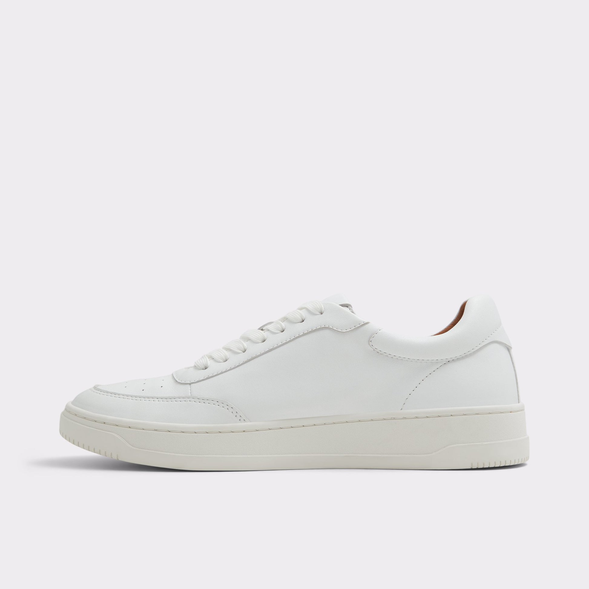 Side view of White Baseliner Low top sneaker