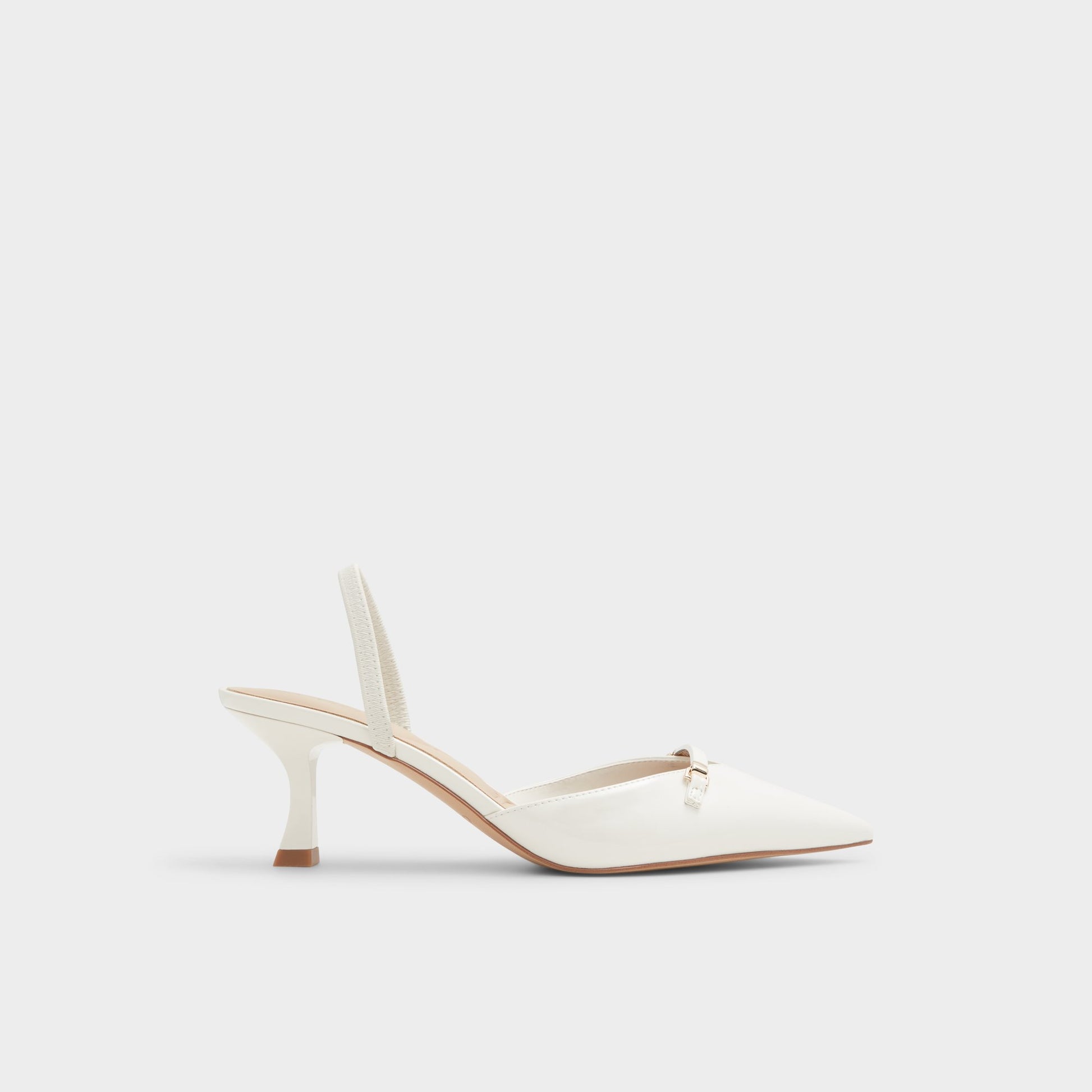 Main View of White/Bone Nailah Slingback heel for Womens