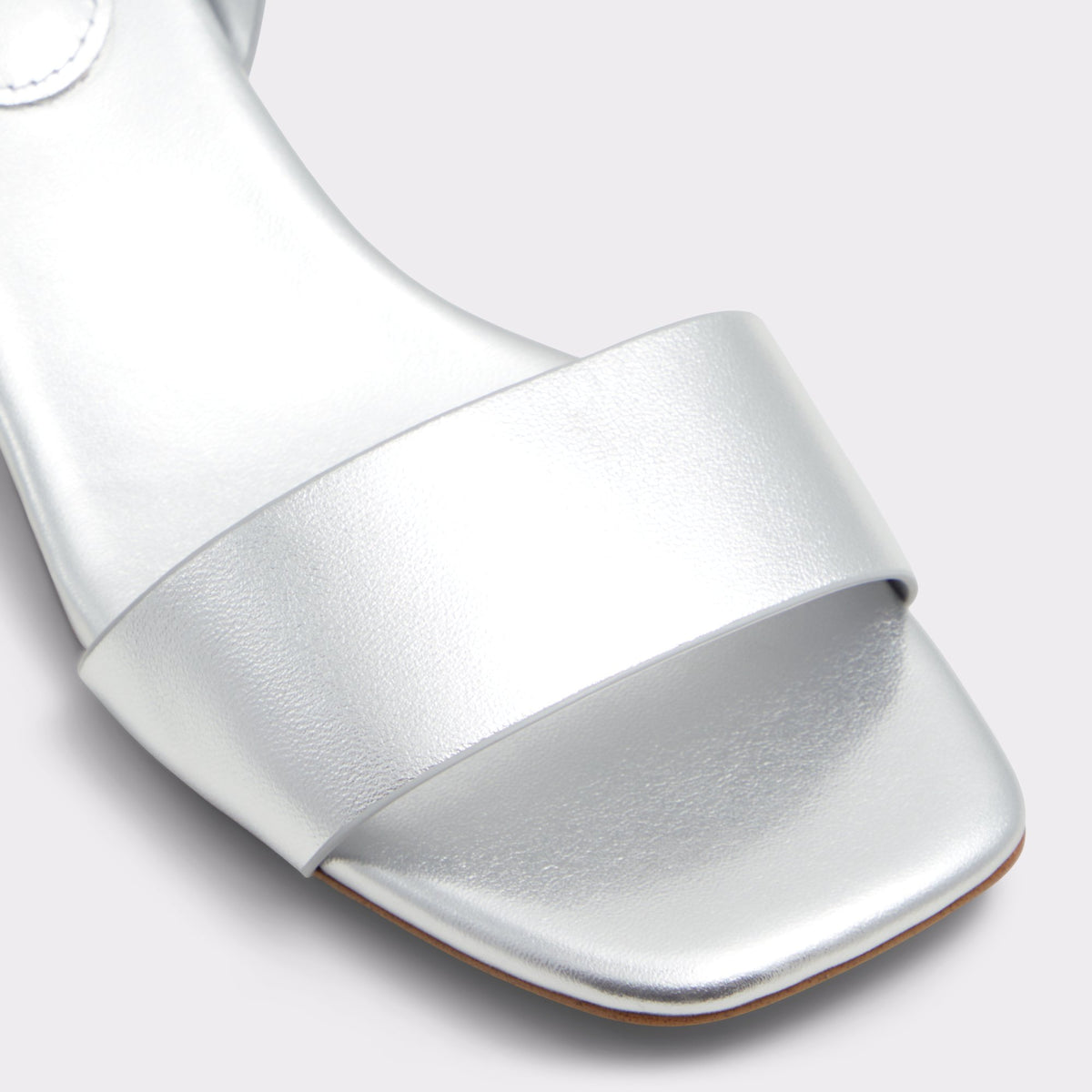 Close-up of the Silver Dorenna Strappy sandal