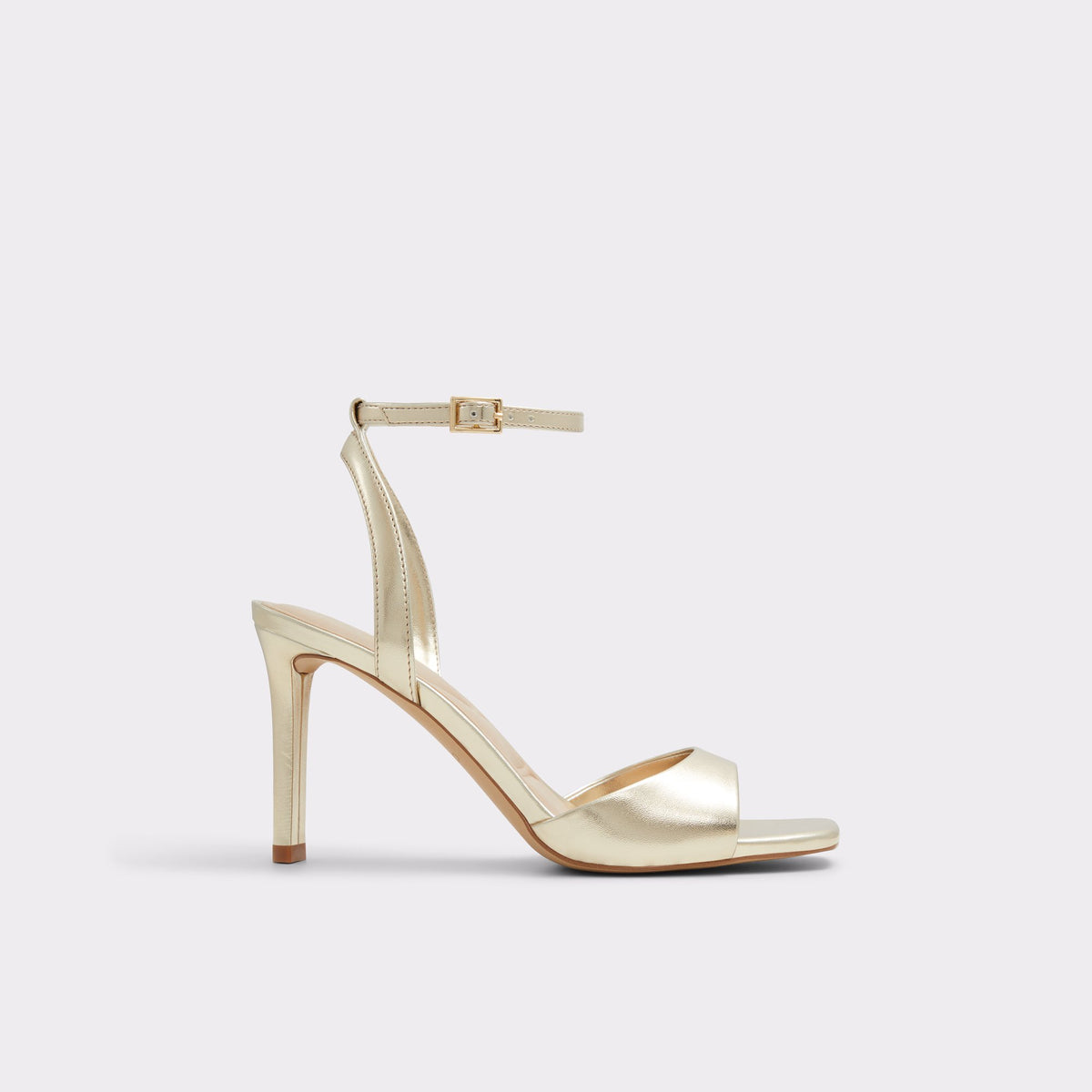 Main View of Gold Sake Strappy stiletto sandal for Womens