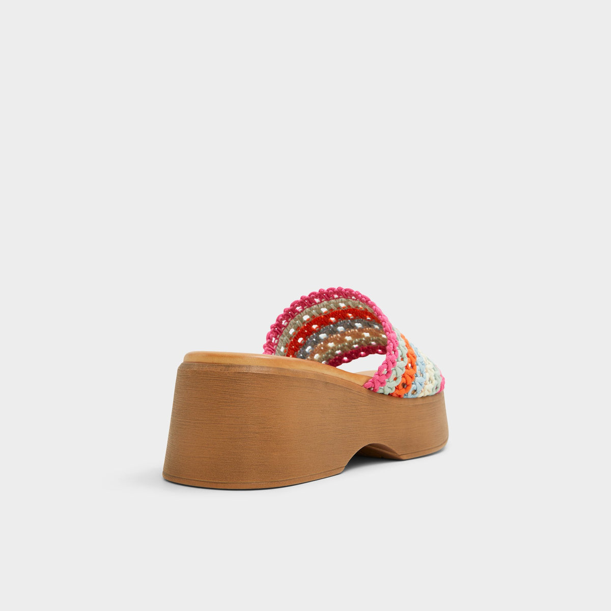 Three-quarter angle of Multicolor Yassu Platform sandal's back side
