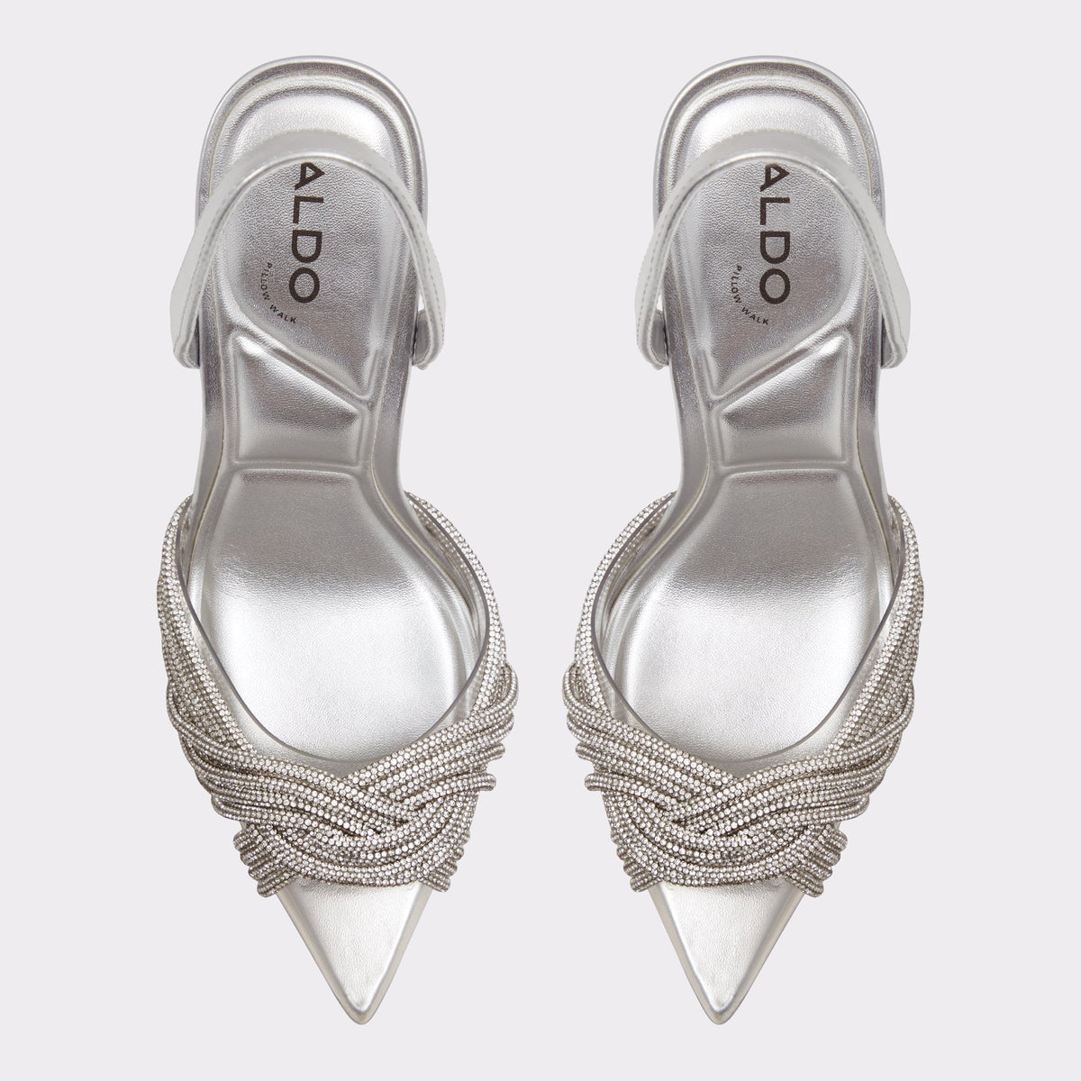 Top-down view of the Silver Bethy Sling back