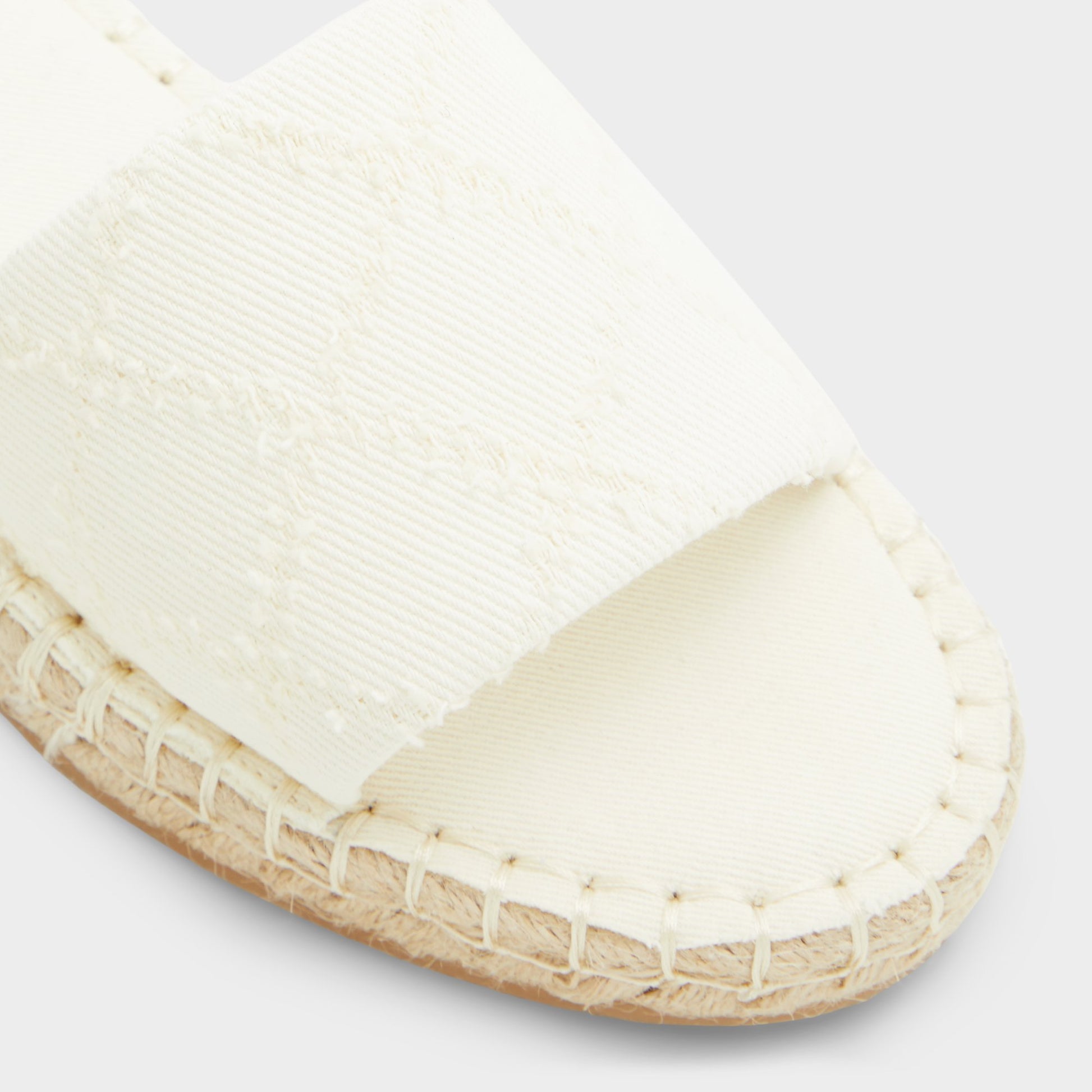 Close-up of the Open Natural Erireni Slide sandal