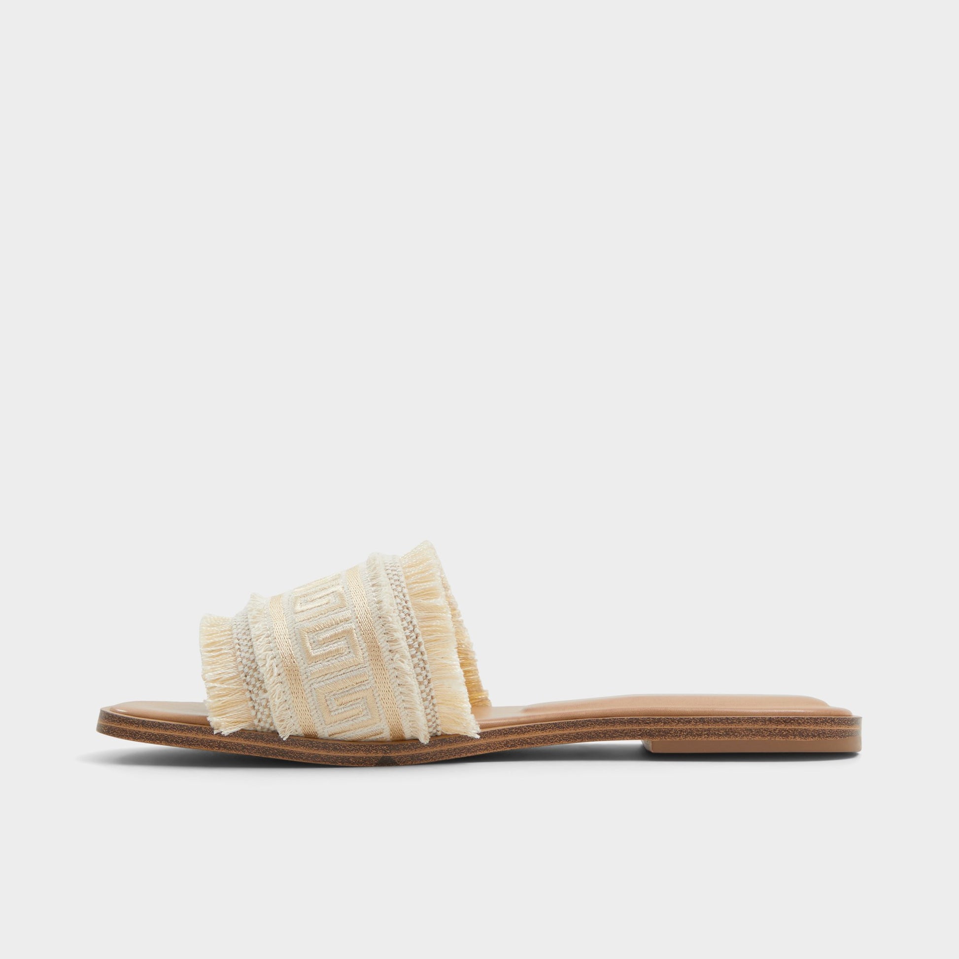 Side view of Gold Nalani Slide sandal