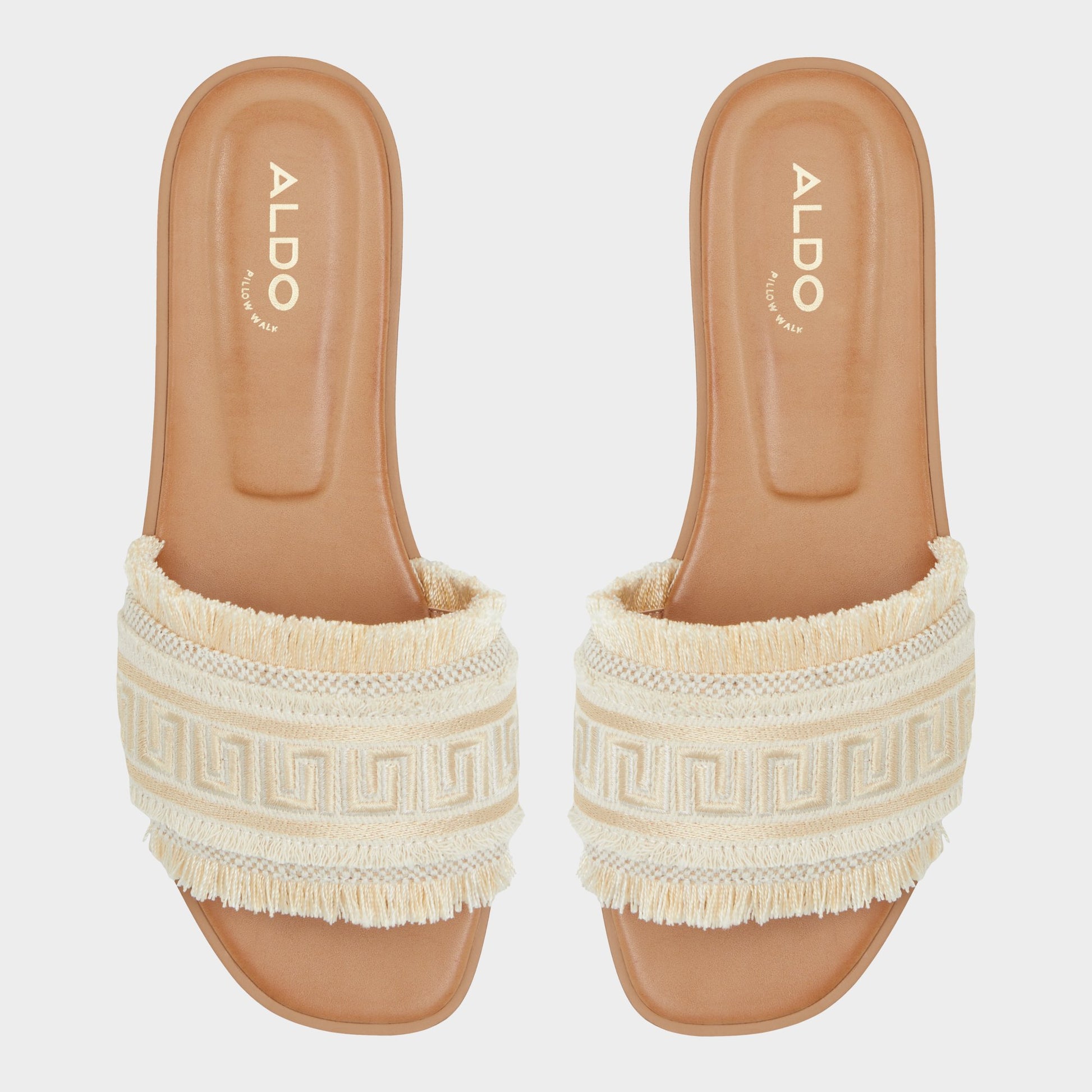 Top-down view of the Gold Nalani Slide sandal