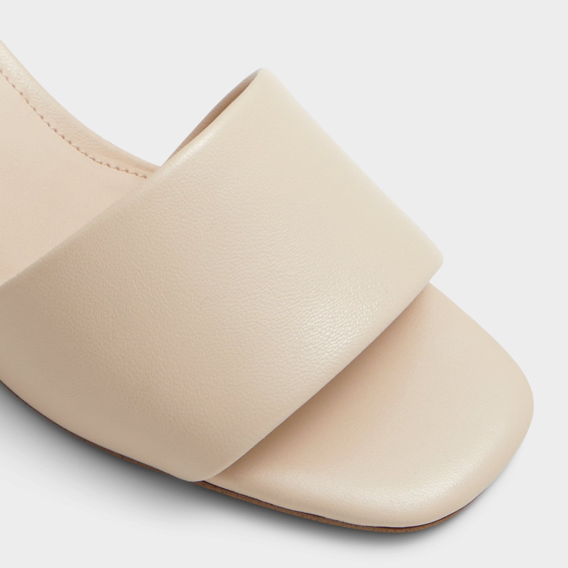 Close-up of the Other Beige Claudina Heeled mule