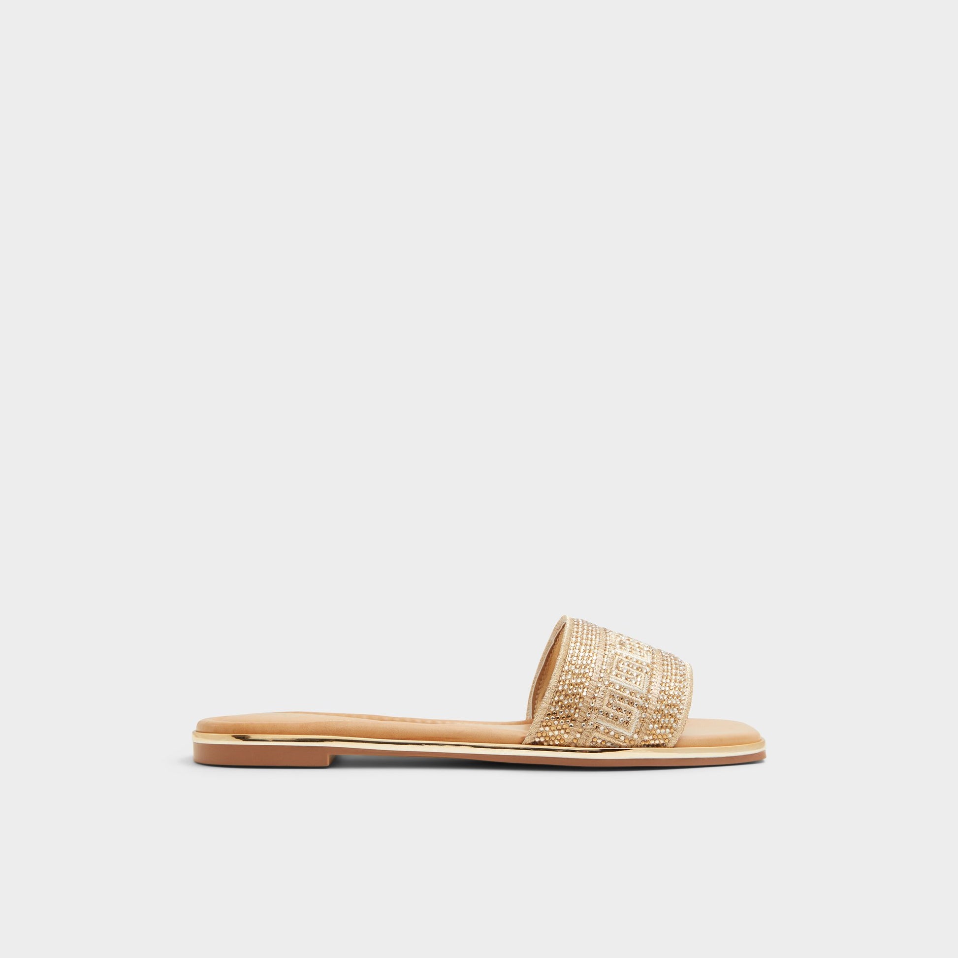 Main View of Gold Oceania Slide sandal for Womens