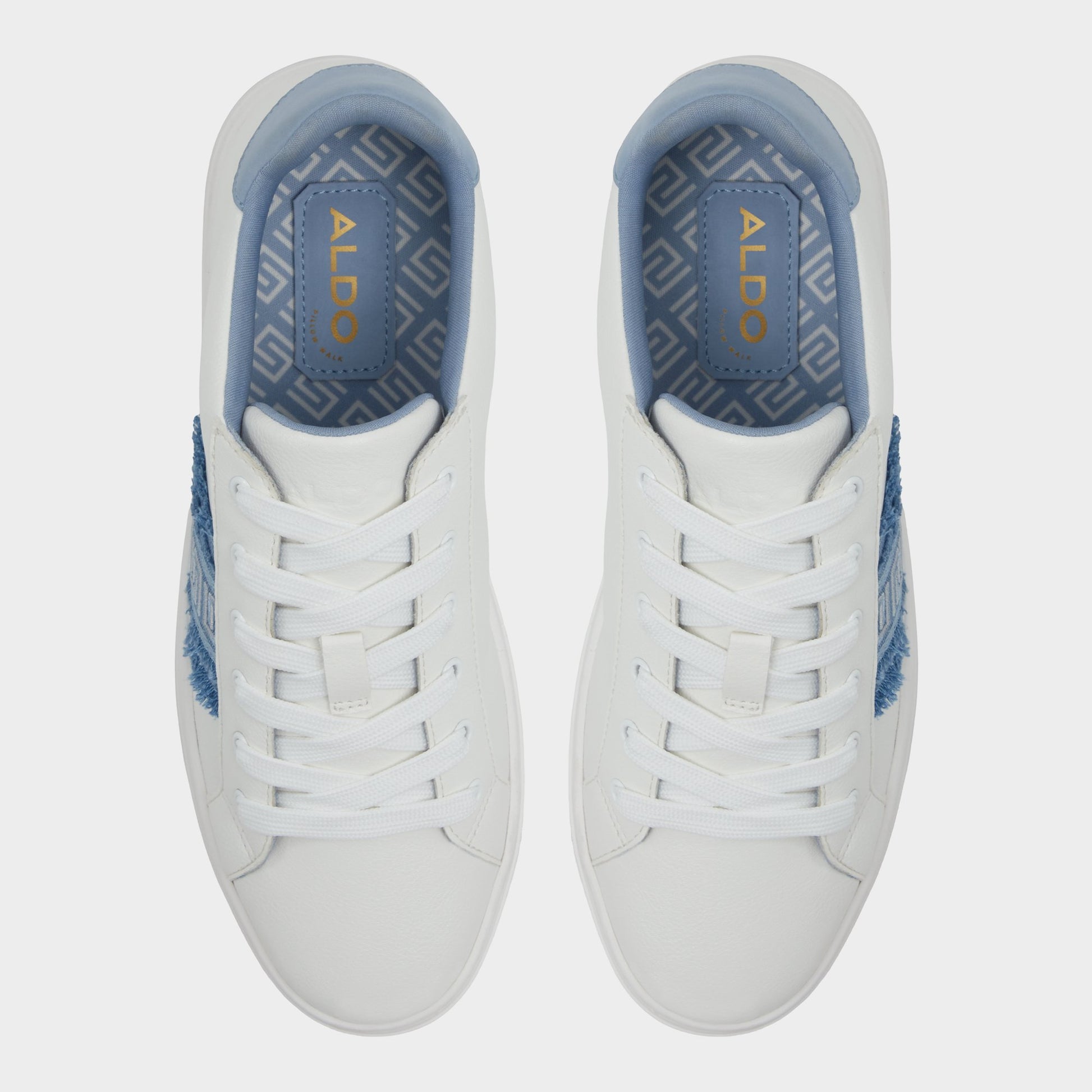 Vue de dessus de la Bleu Moyen Palazzi Sneaker bas