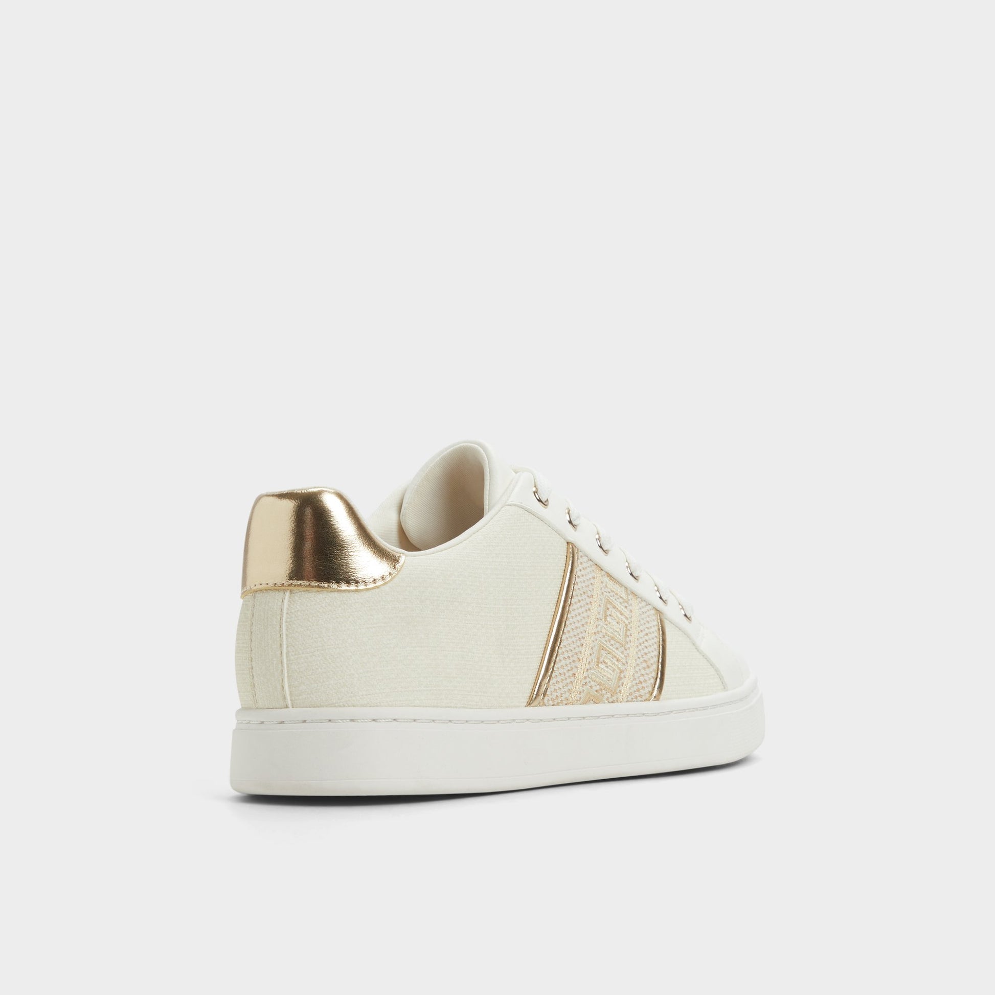 Three-quarter angle of Gold Palazzi Low top sneaker's back side