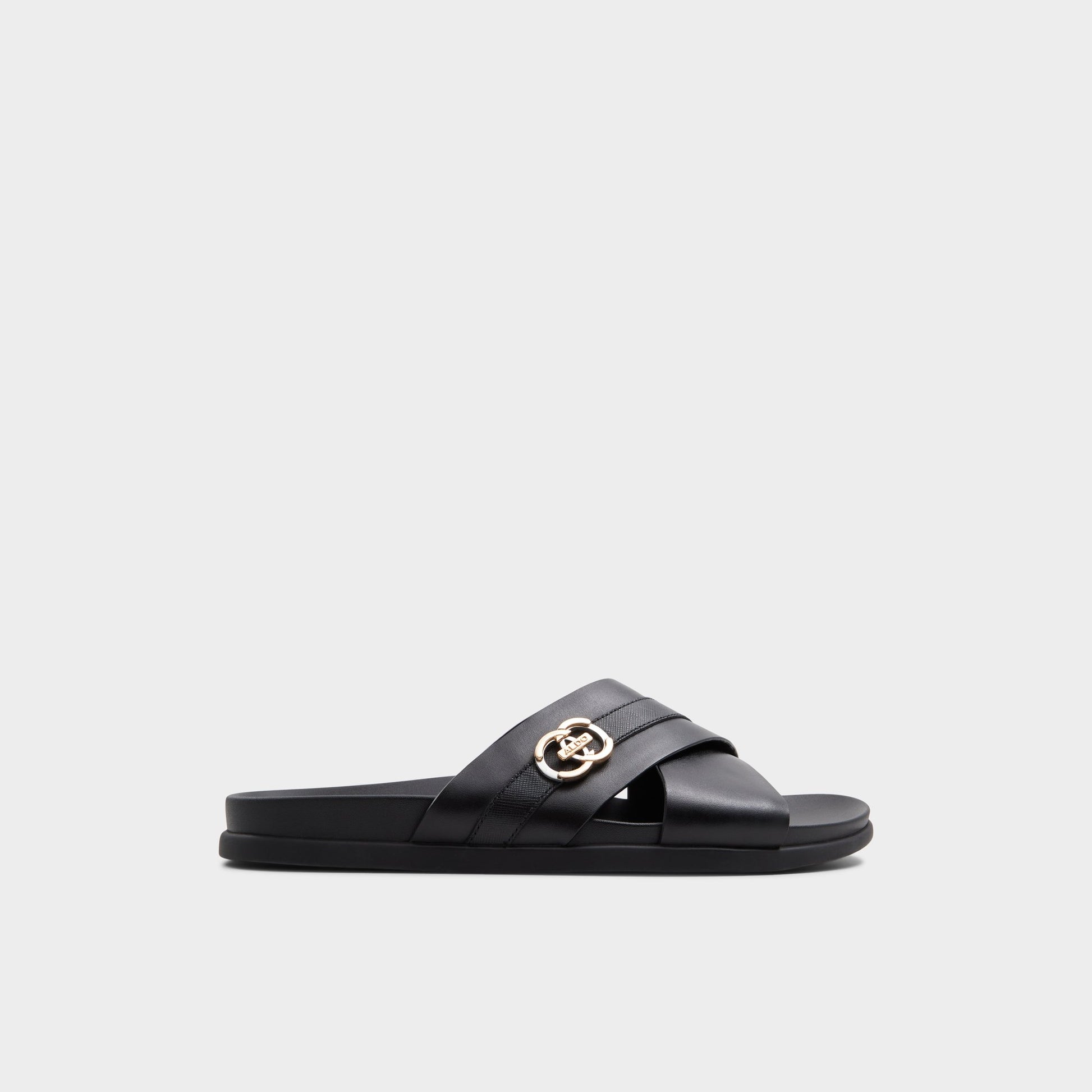 Main View of Black Delmar Flip flop for Mens