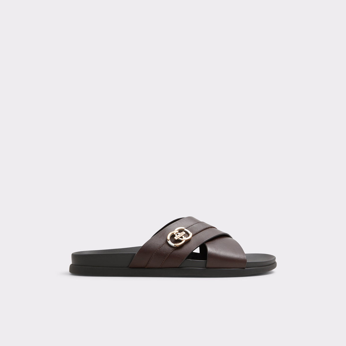 Vue principale de Marron Delmar Sandale tong pour Hommes