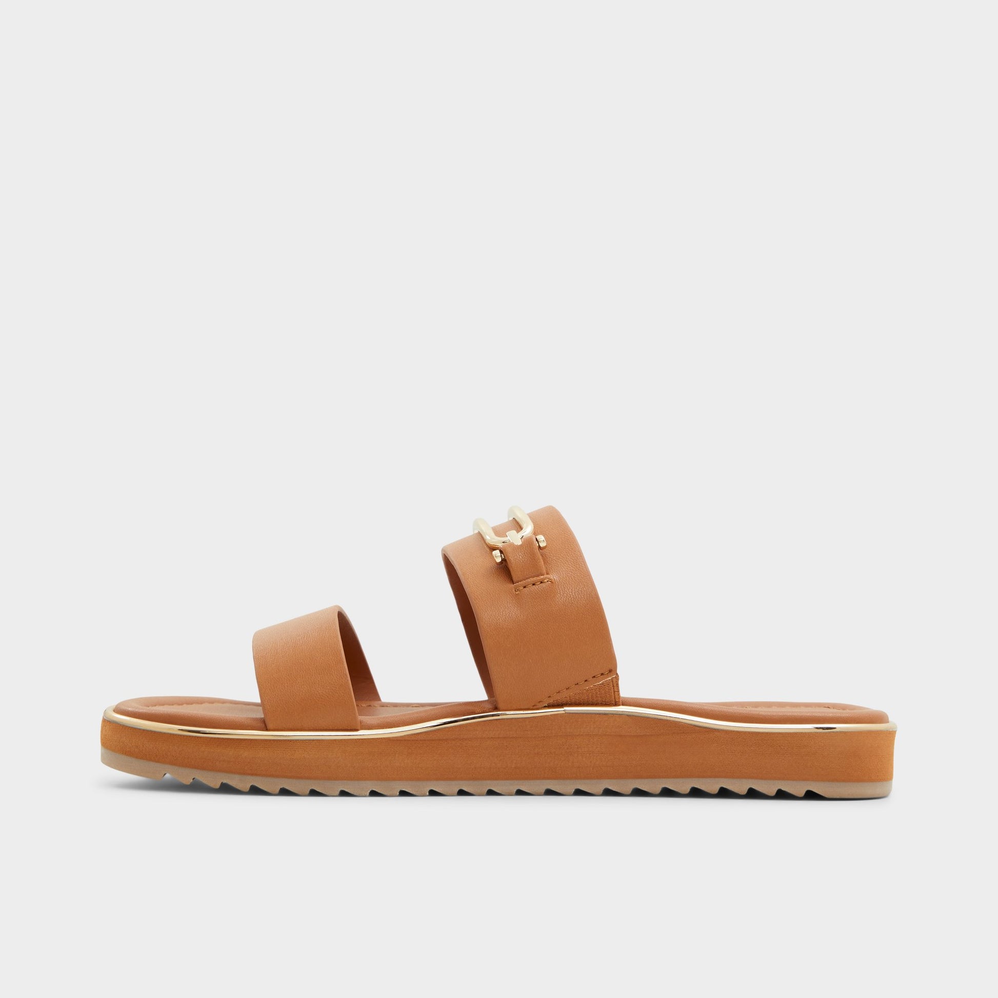 Side view of Other Brown Lagoon Strappy flat sandal