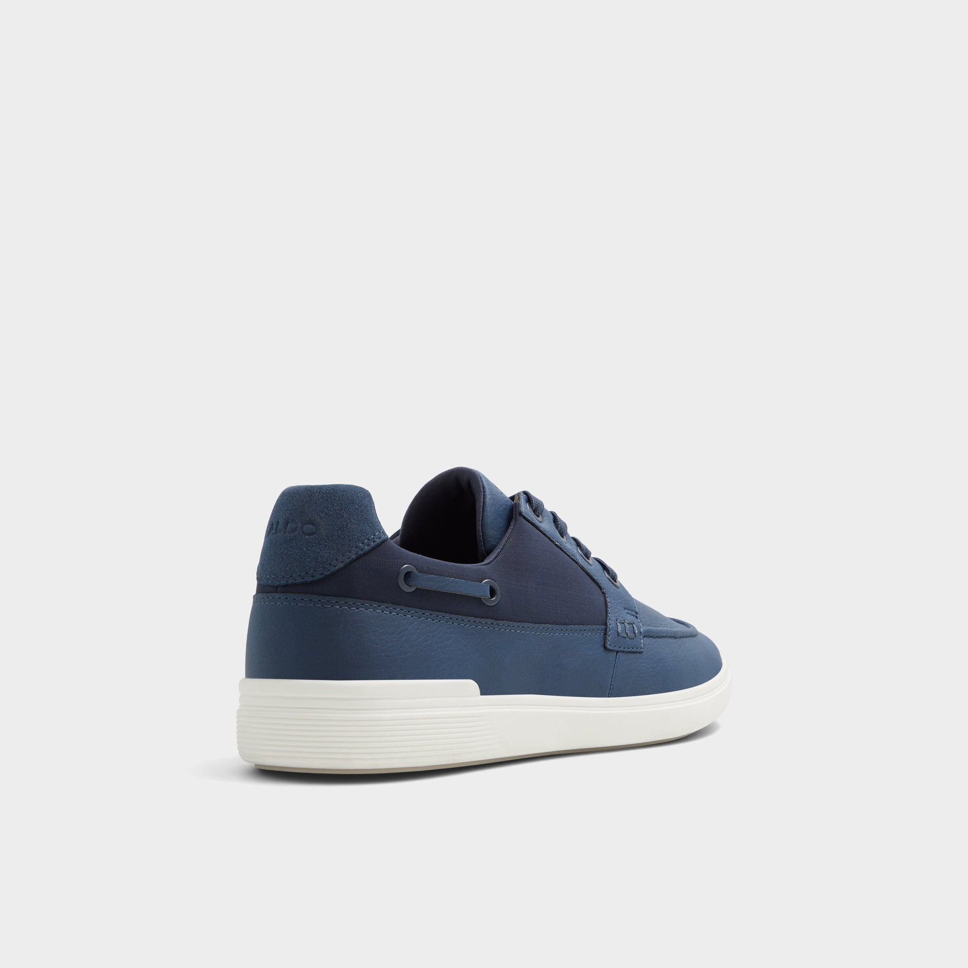 Three-quarter angle of Navy Tazz Low top sneaker's back side