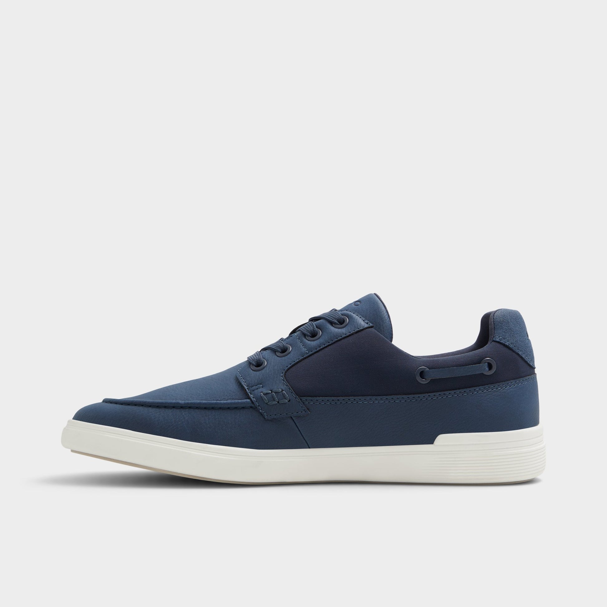 Side view of Navy Tazz Low top sneaker