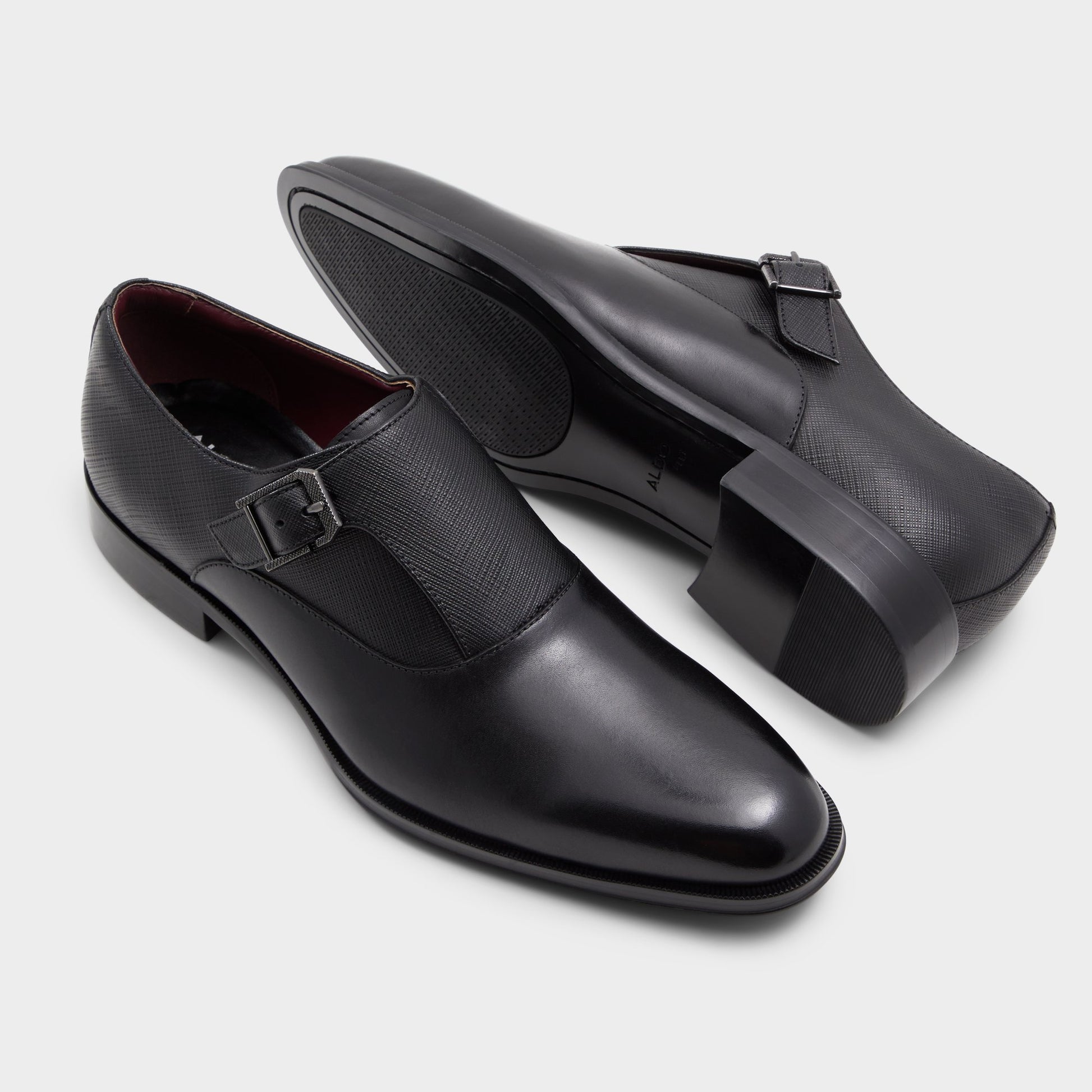 Highlighted view of a pair of Other Black Dashing Monkstrap loafers