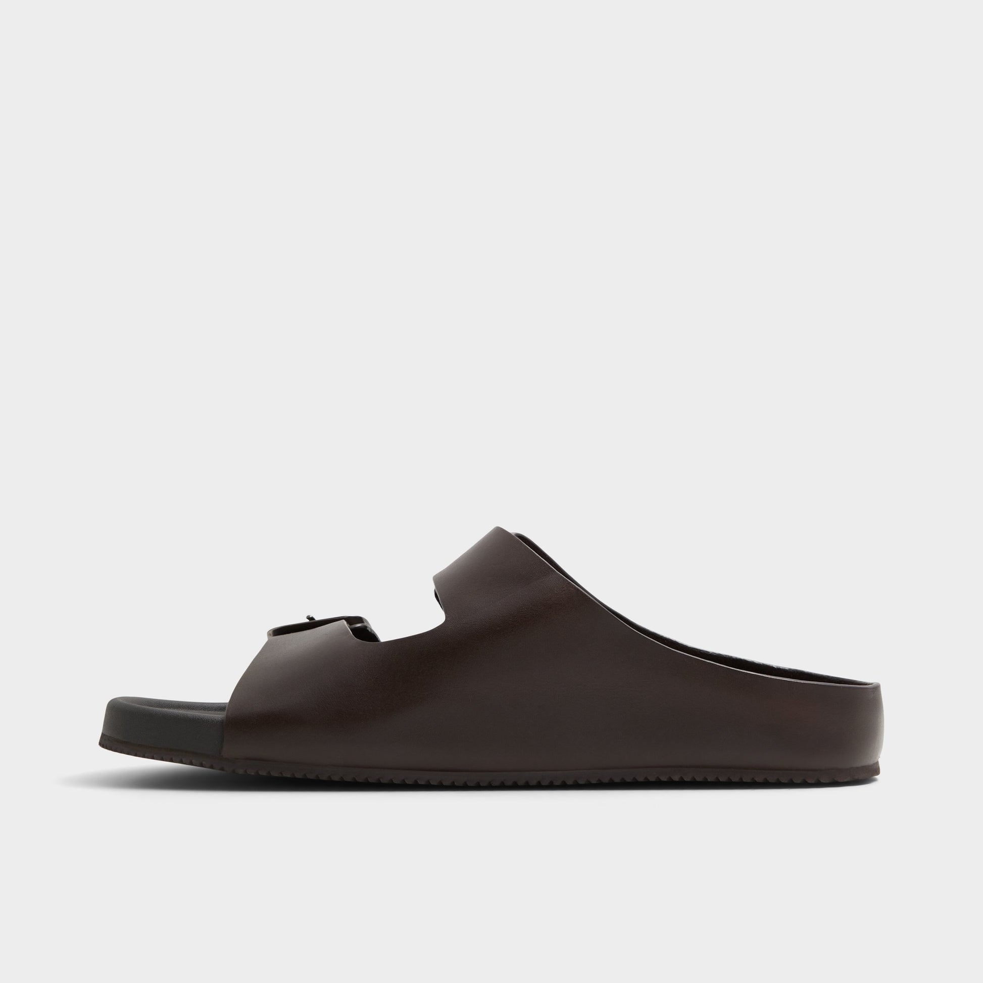 Side view of Dark Brown Kennebunk Slide sandal