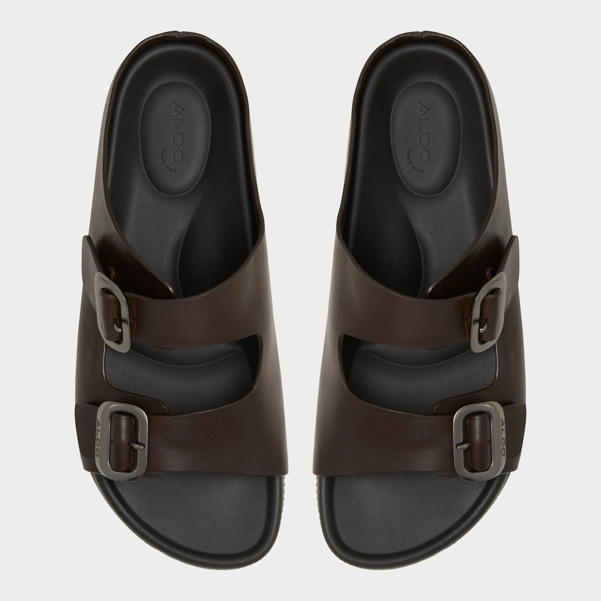 Top-down view of the Dark Brown Kennebunk Slide sandal