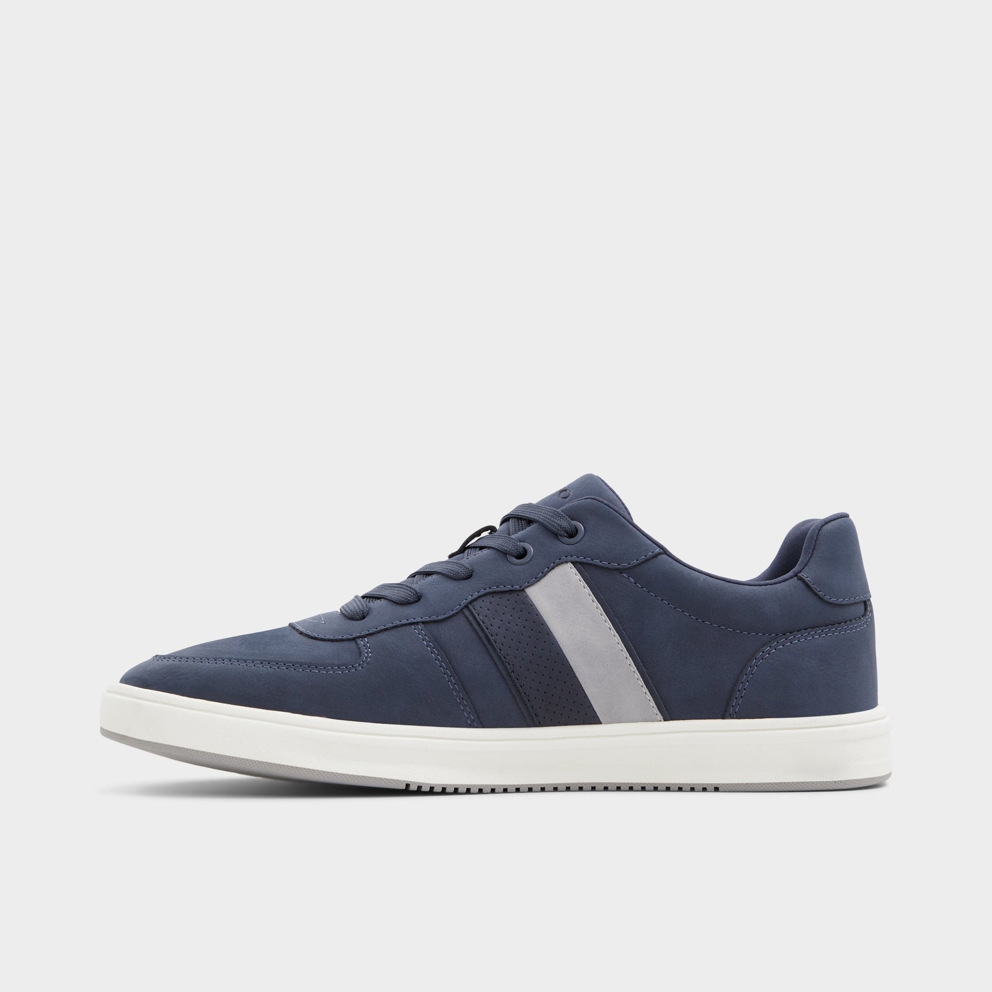 Side view of Navy Morrisey Low top sneaker