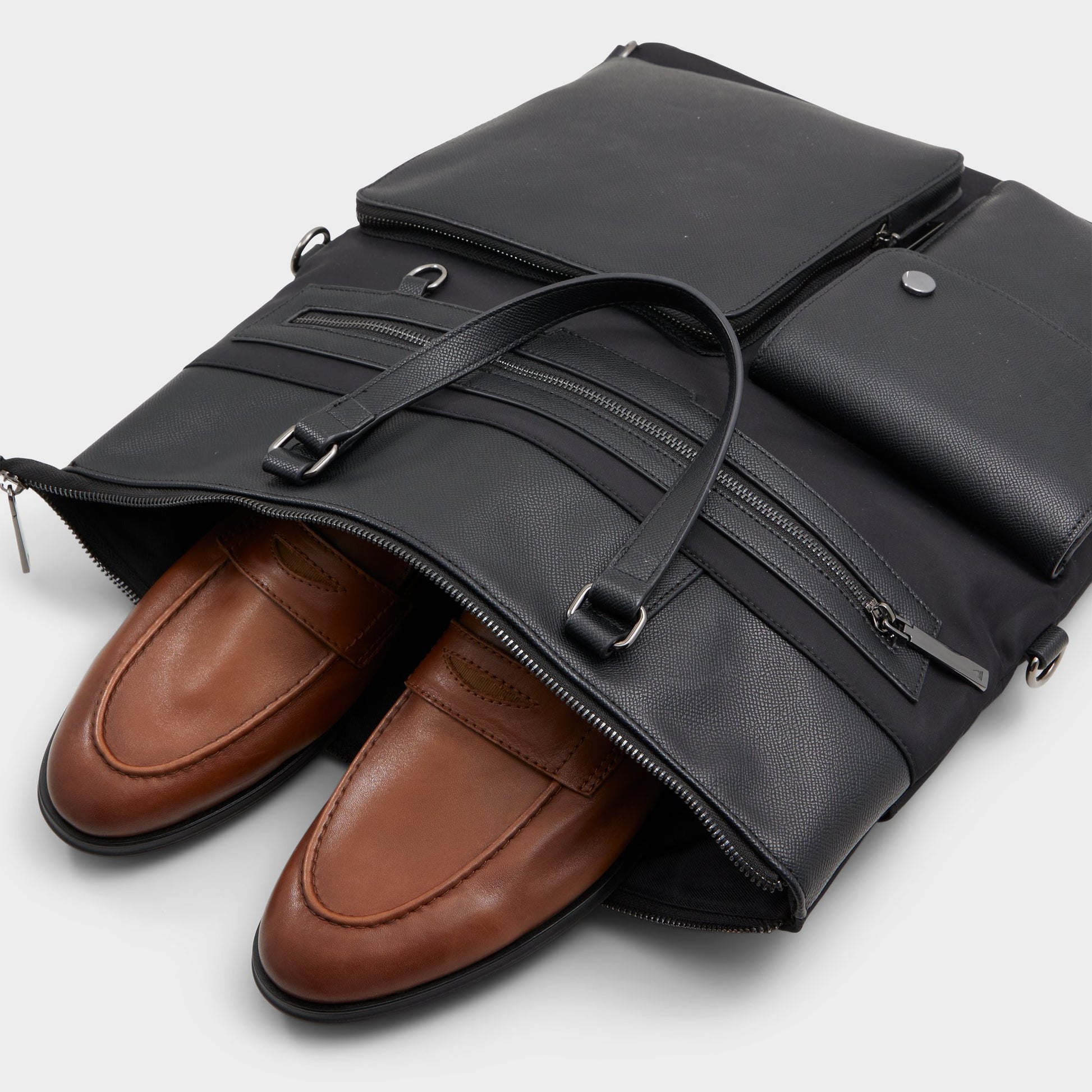 Highlighted view of a pair of Cognac Journey Loafers