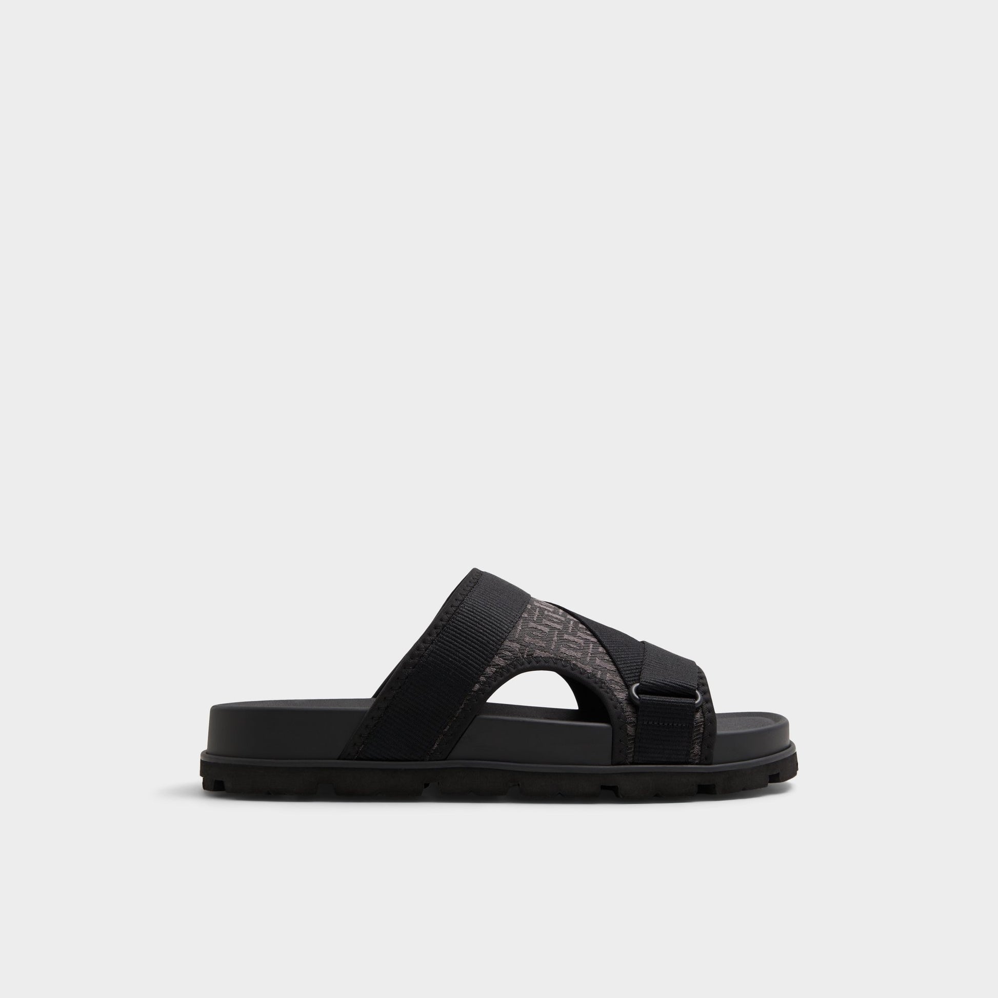 Main View of Open Black Deniels Slide sandal for Mens