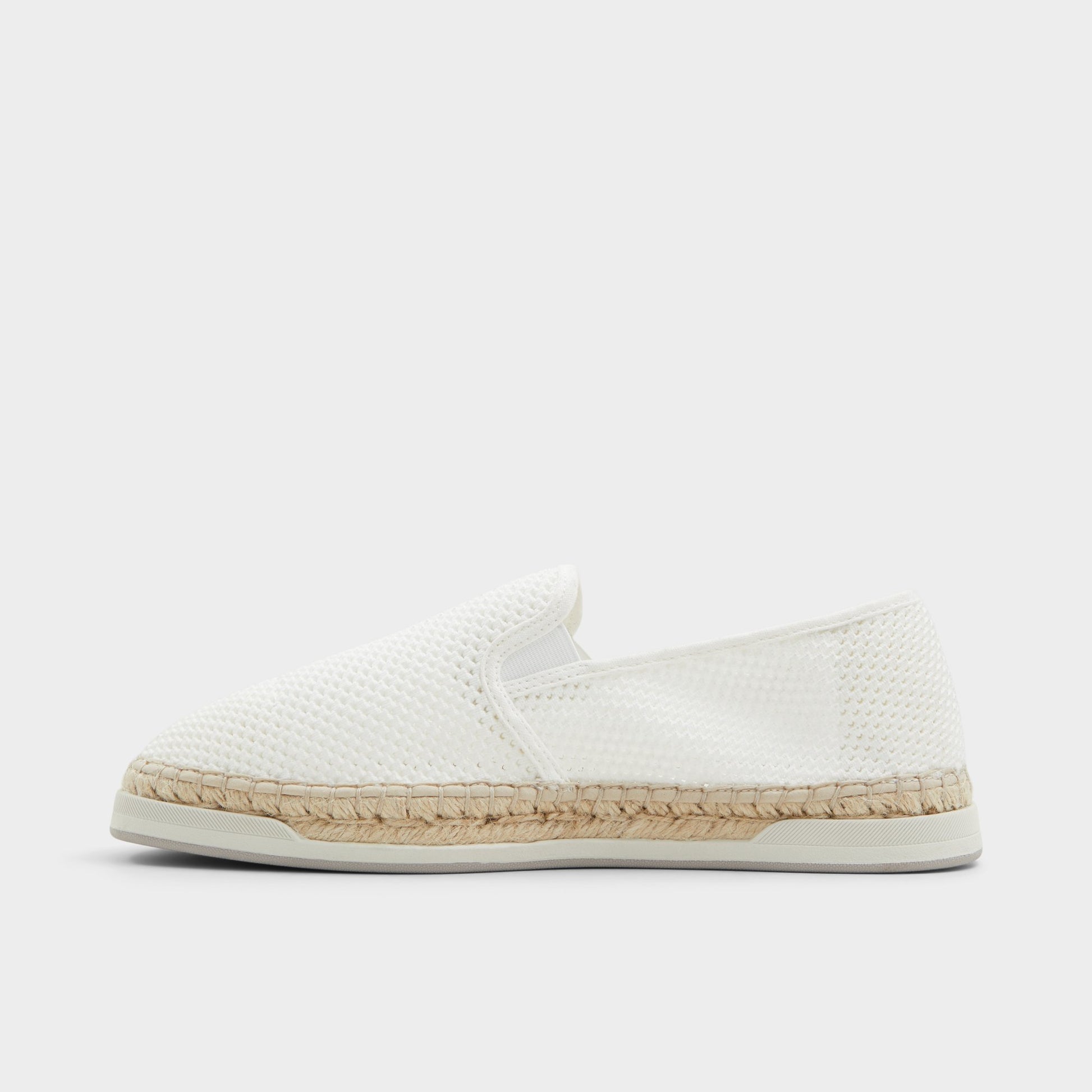 Side view of White Johnney Espadrille