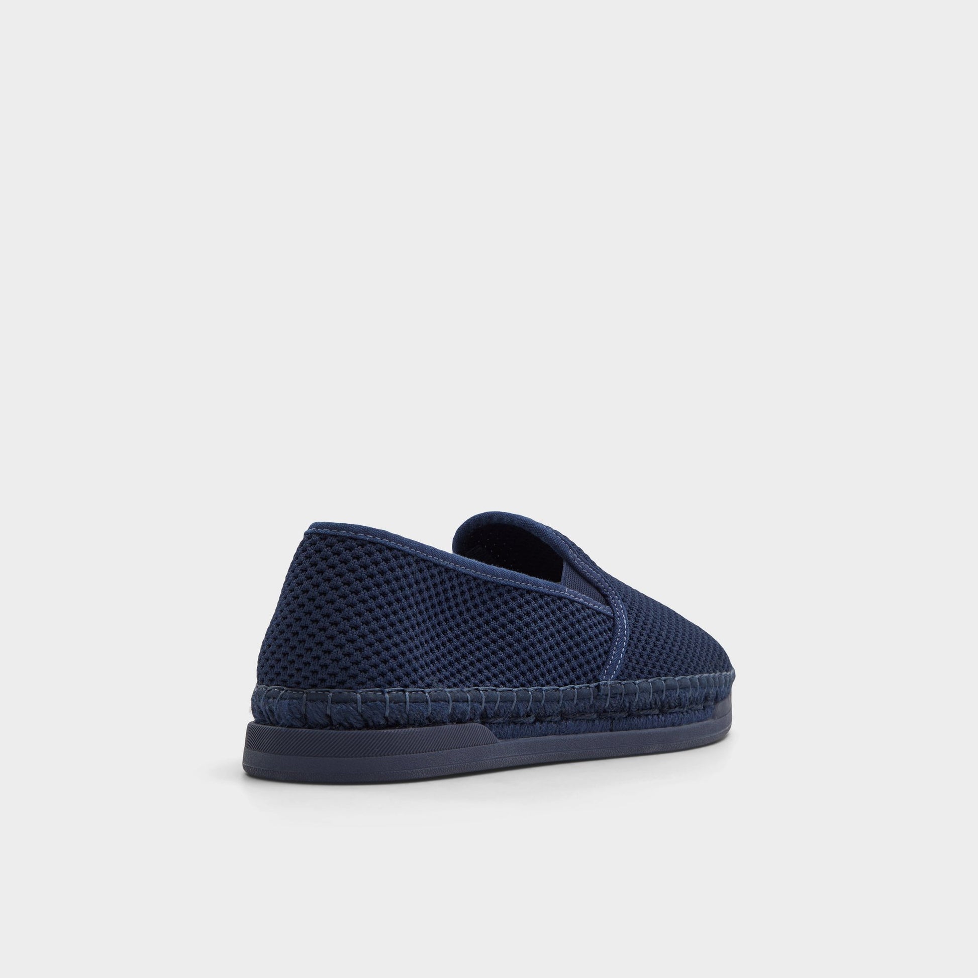 Three-quarter angle of Navy Johnney Espadrille's back side