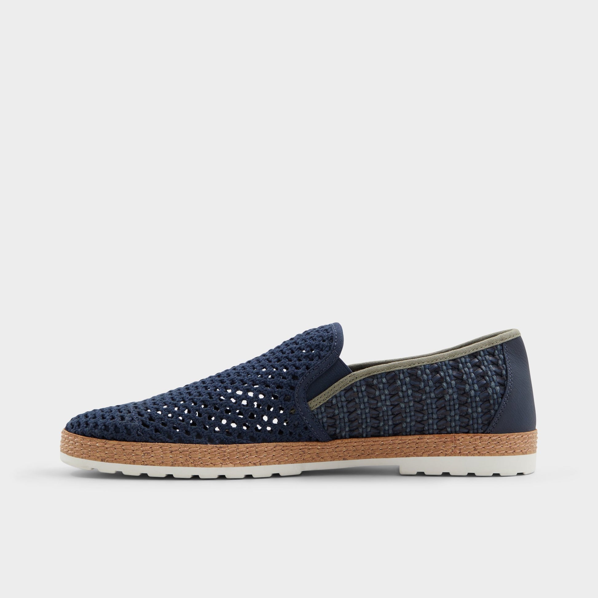 Side view of Open Navy Kianou Espadrille