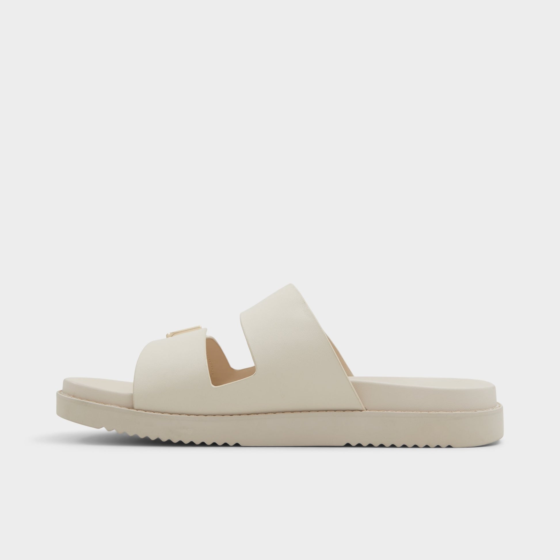 Side view of Other white Alessie Footbed sandal