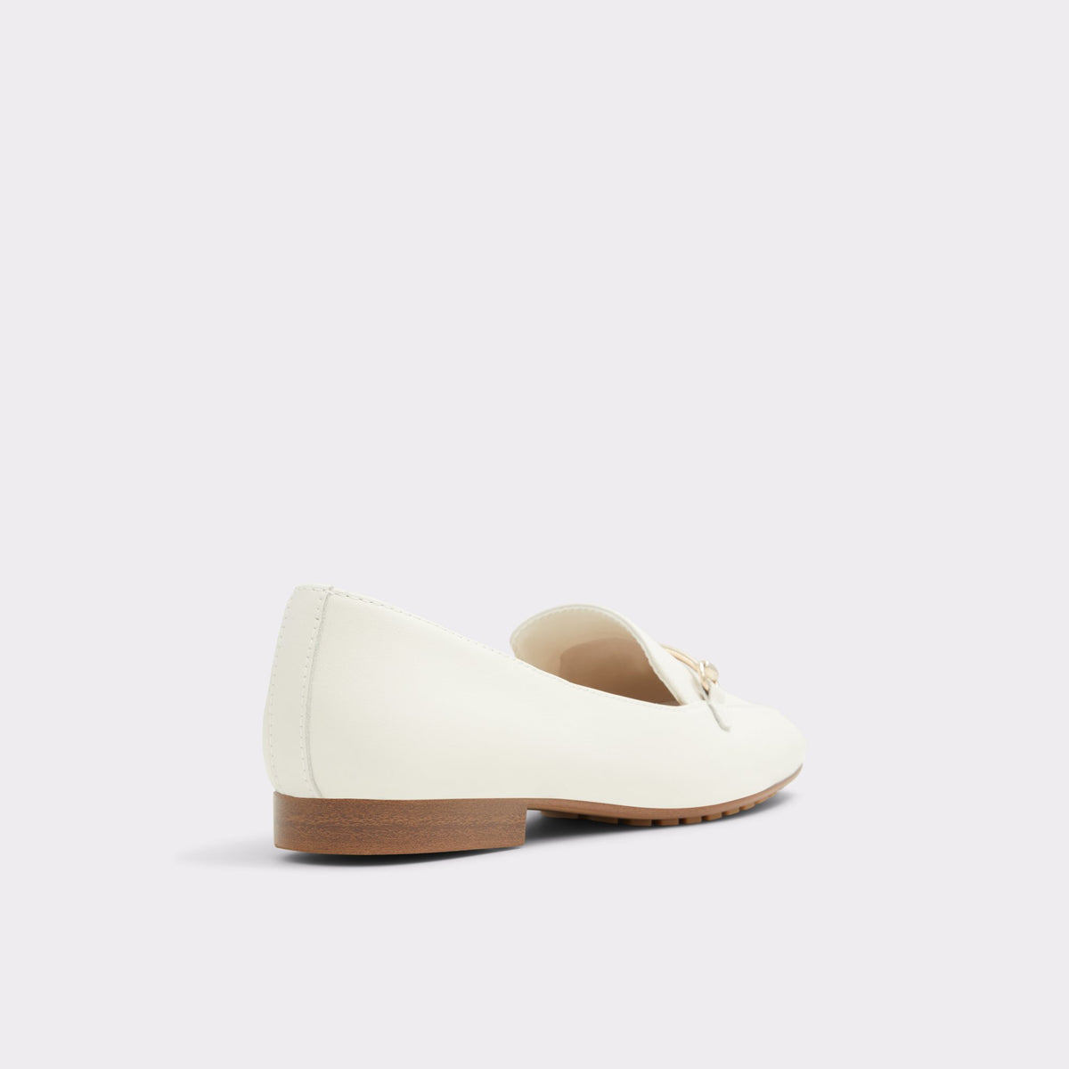 Three-quarter angle of Open White Harriot Loafer's back side