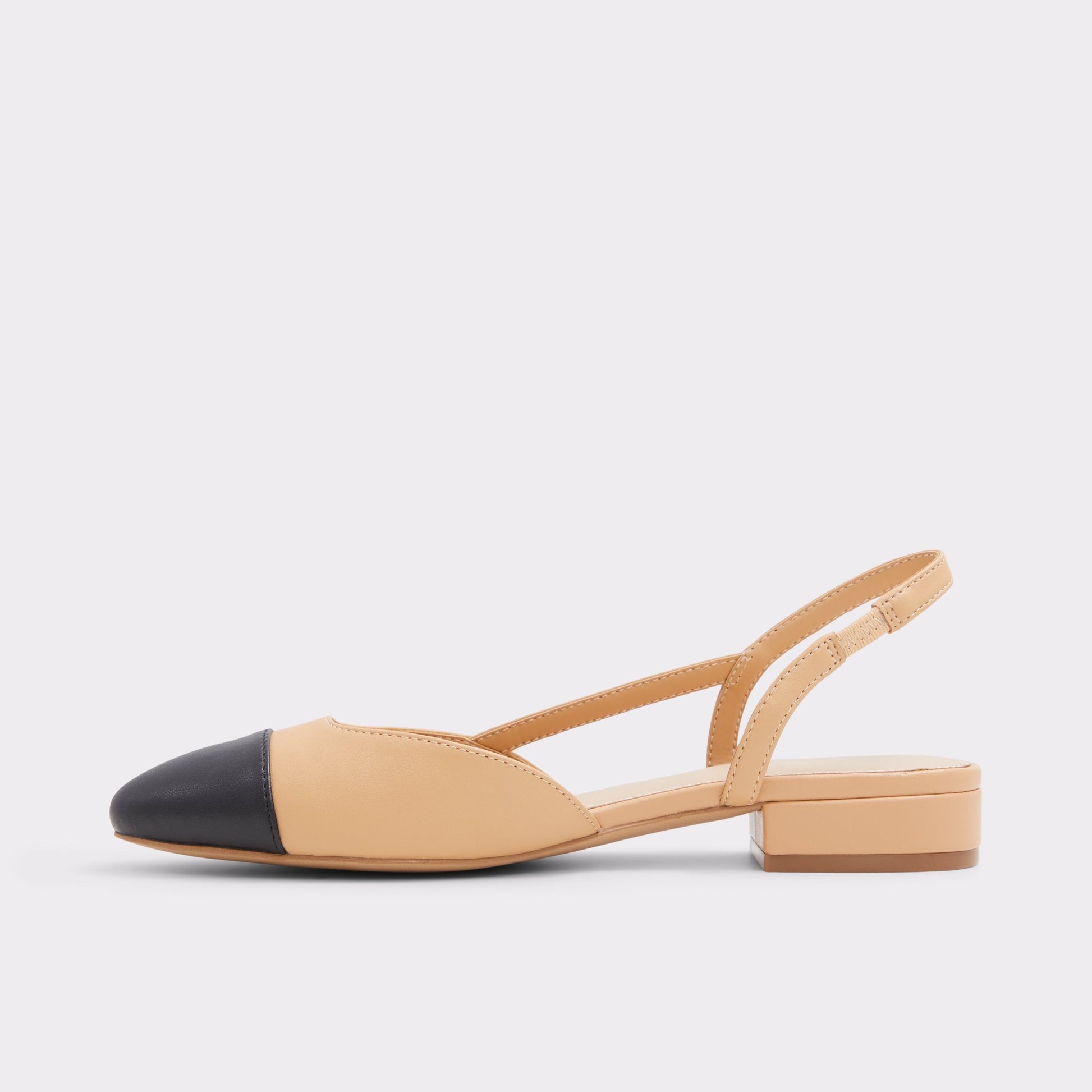 Side view of Other Dark Beige Clementinne Slingback ballet flat