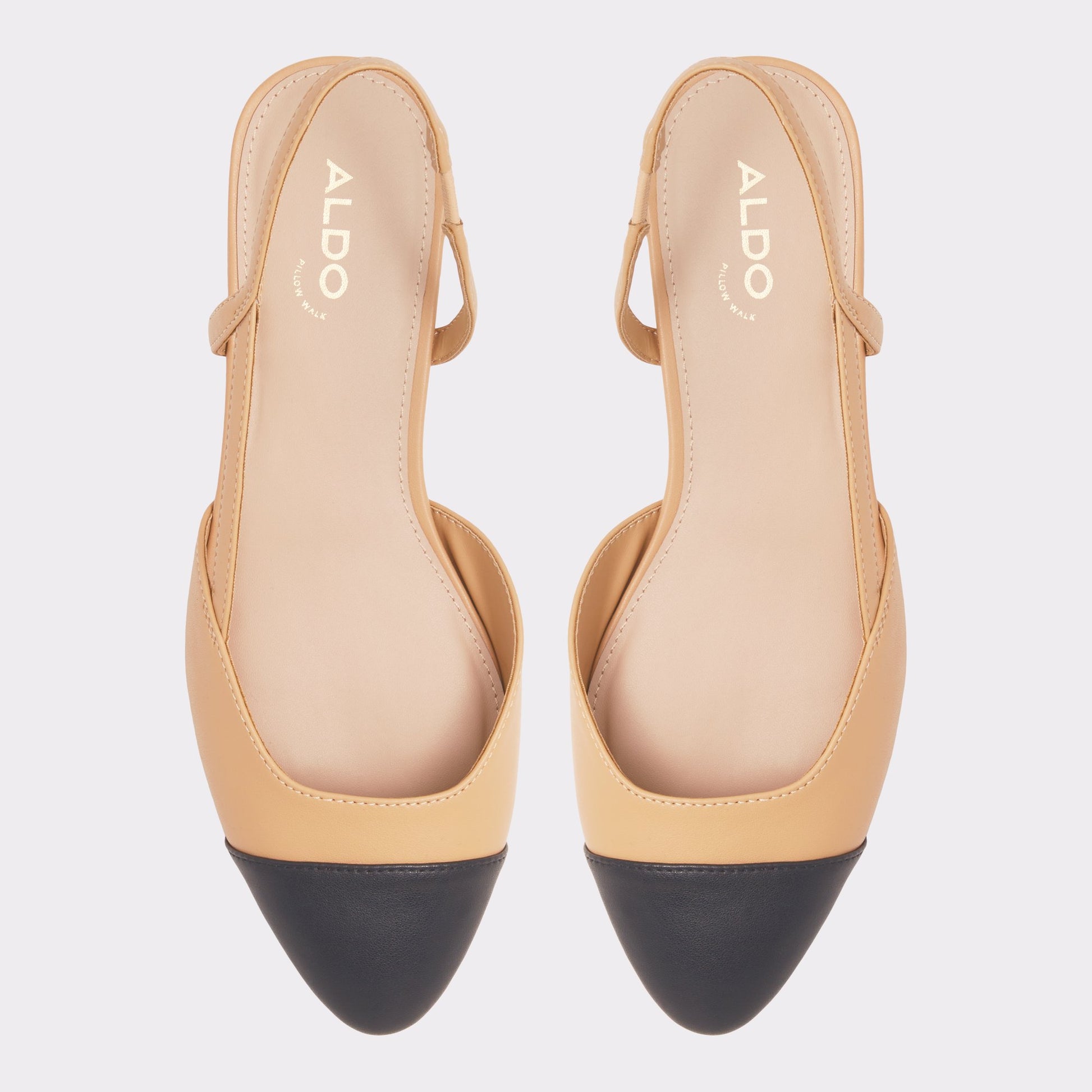 Top-down view of the Other Dark Beige Clementinne Slingback ballet flat