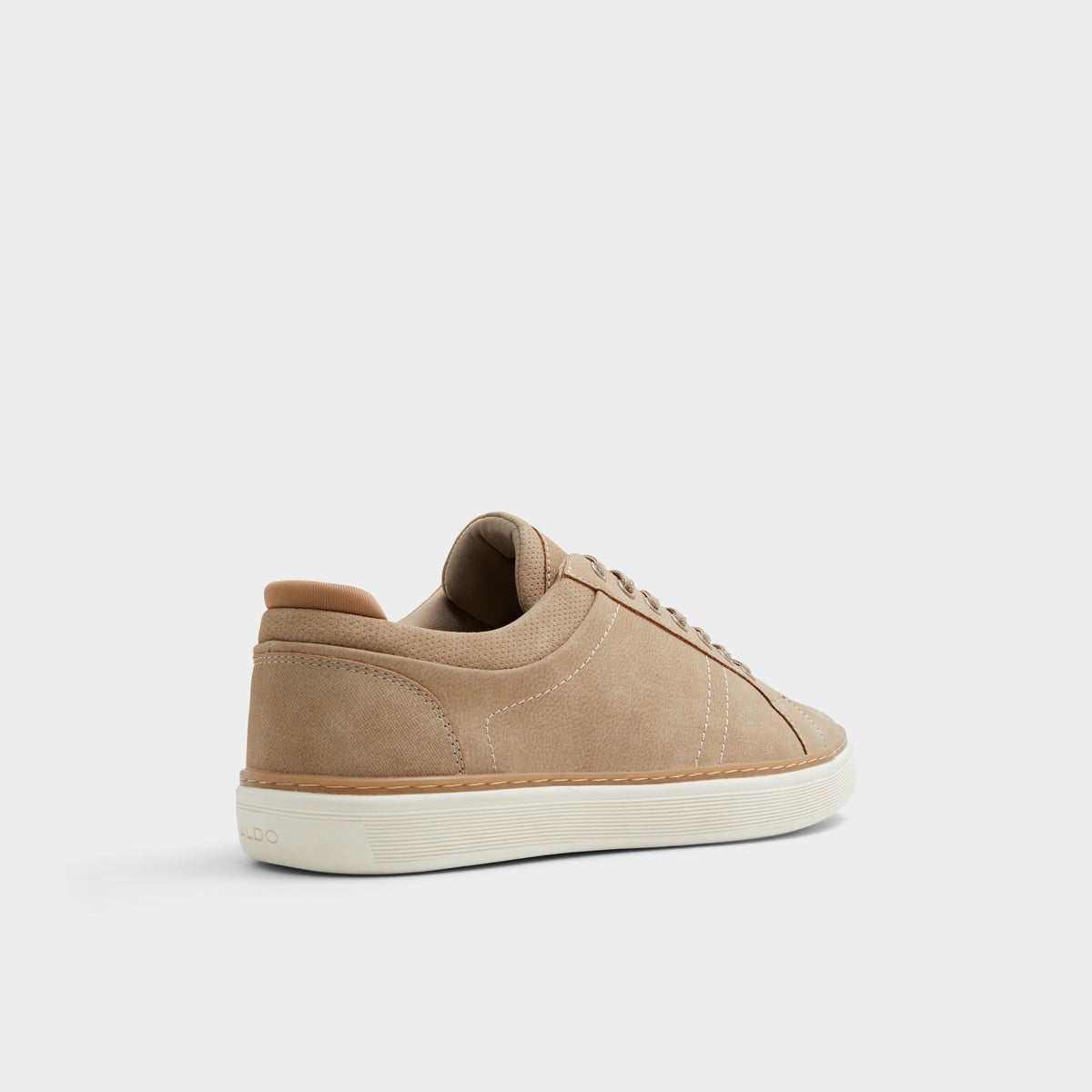 Three-quarter angle of Beige Greyson Low top sneaker's back side