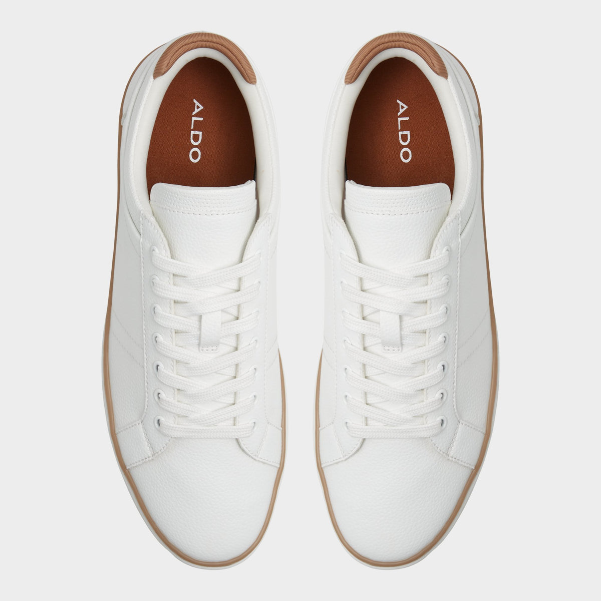 Top-down view of the White Greyson Low top sneaker