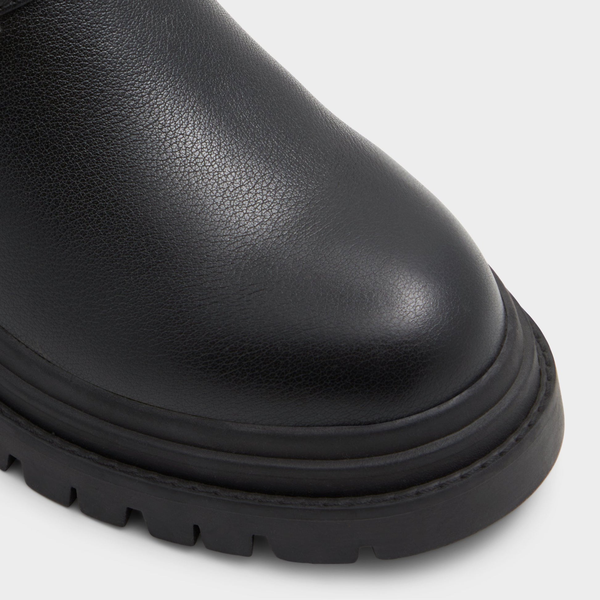 Close-up of the Black Harlly Motorcycle ankle boot