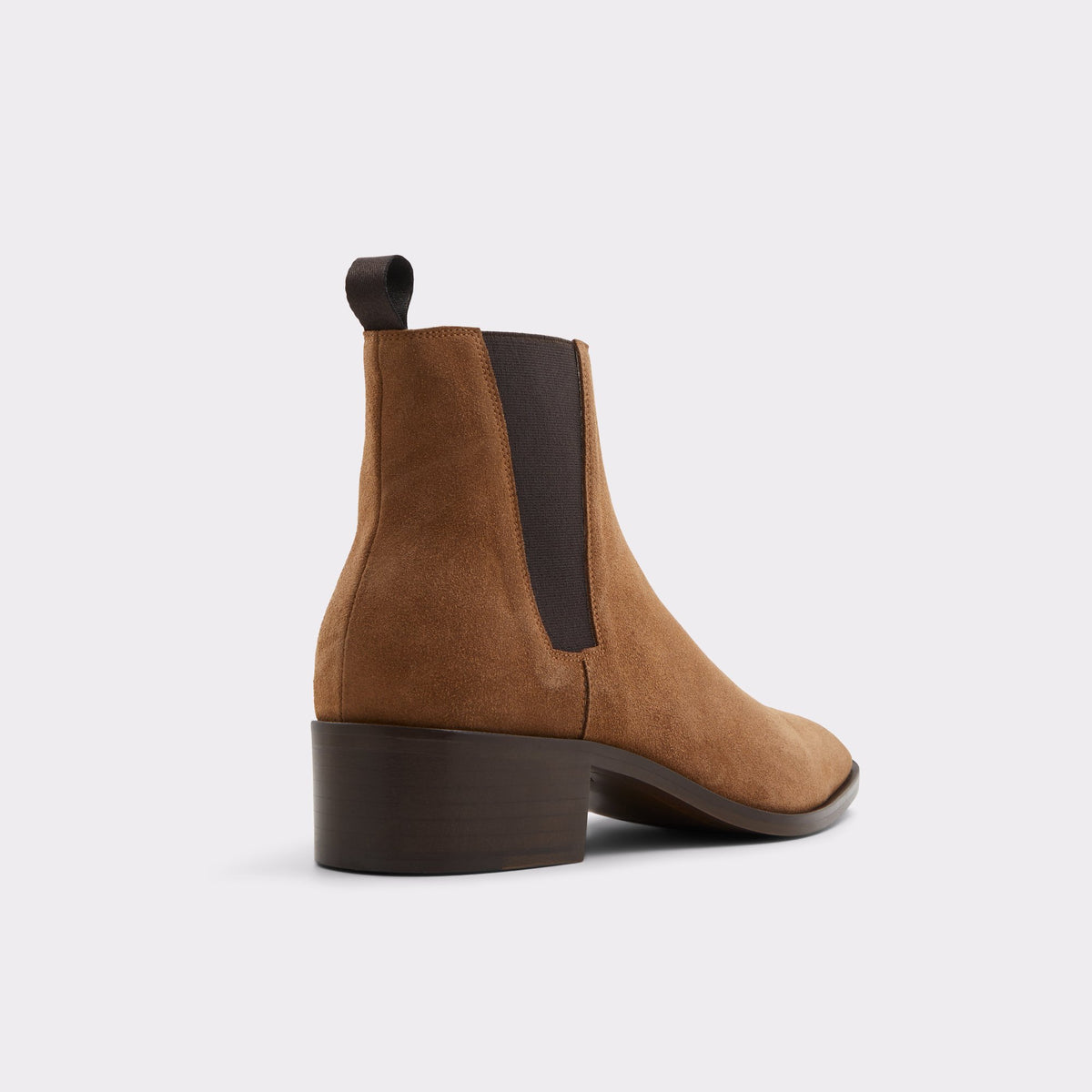 Three-quarter angle of Light Brown Ruchstock Chelsea boot's back side