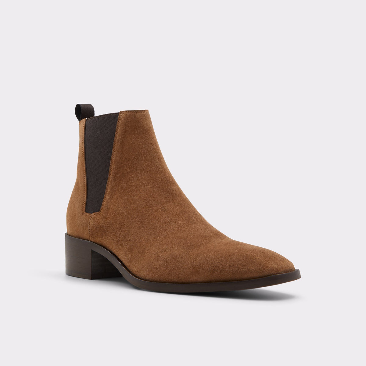 Three-quarter angle of Light Brown Ruchstock Chelsea boot's front side