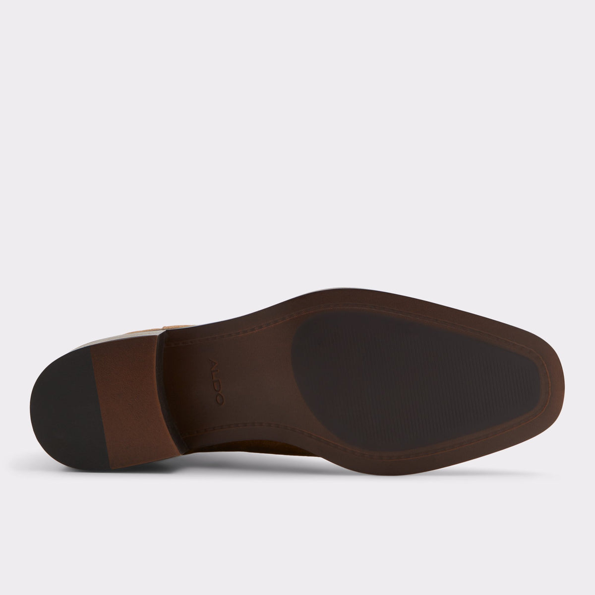 View of Light Brown Ruchstock Chelsea boot's sole