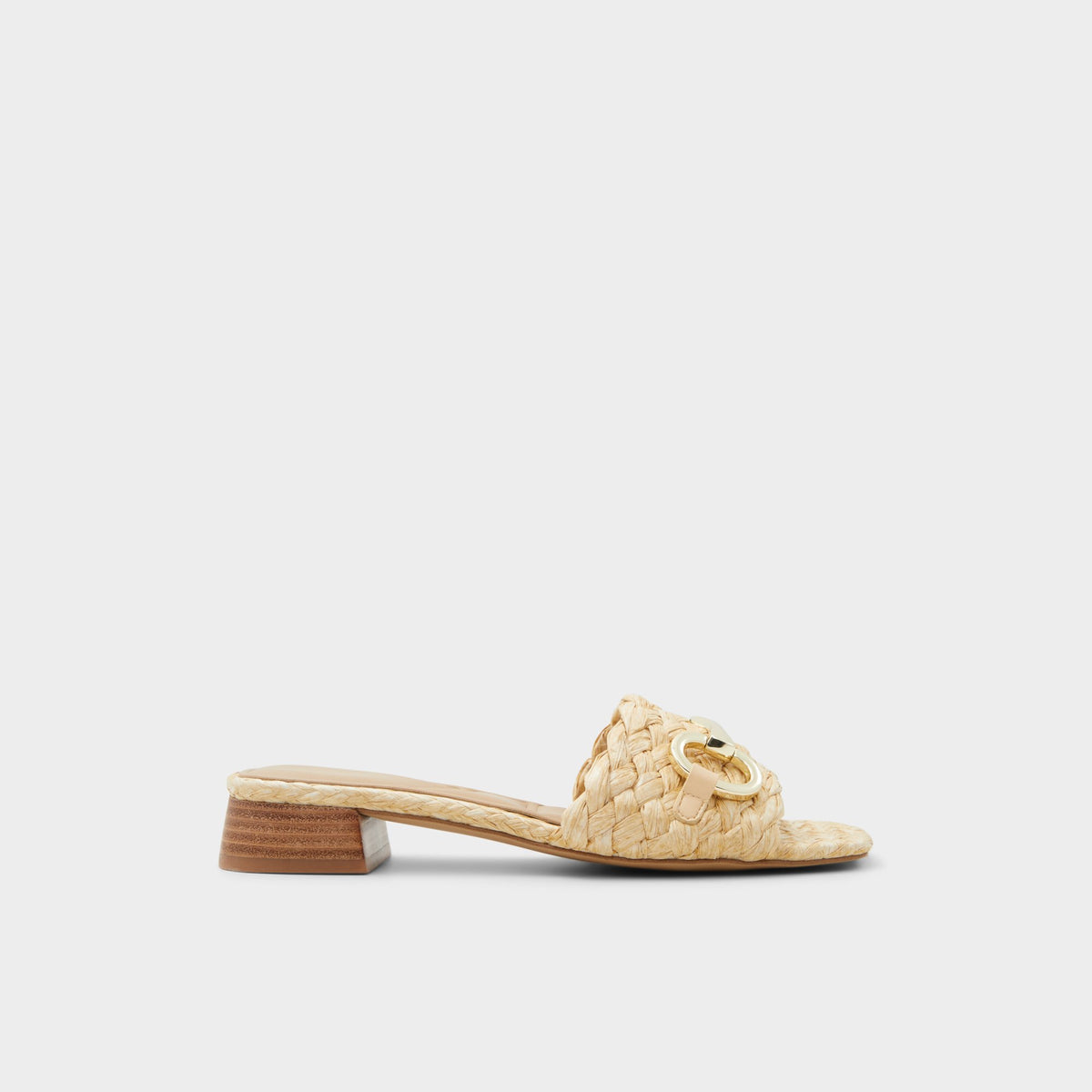 Main View of Open Natural Faiza Heeled mule for Womens