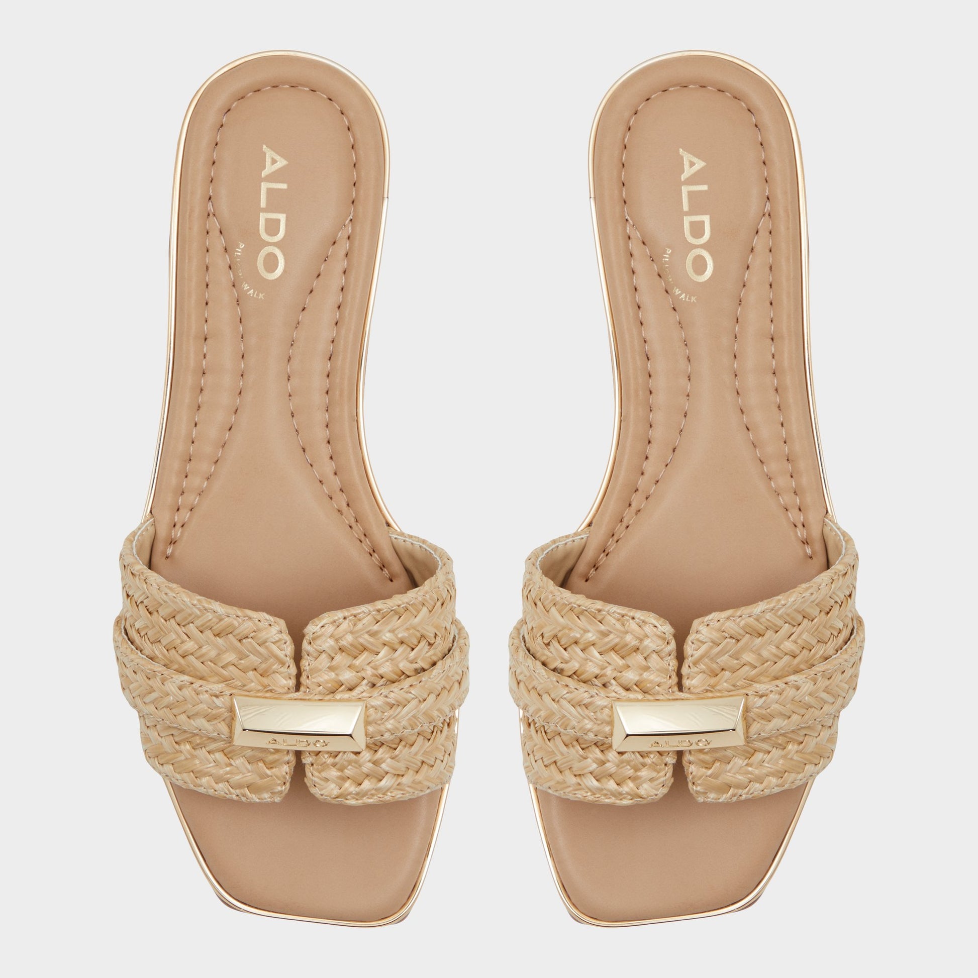 Top-down view of the Open Natural Darine Slide sandal
