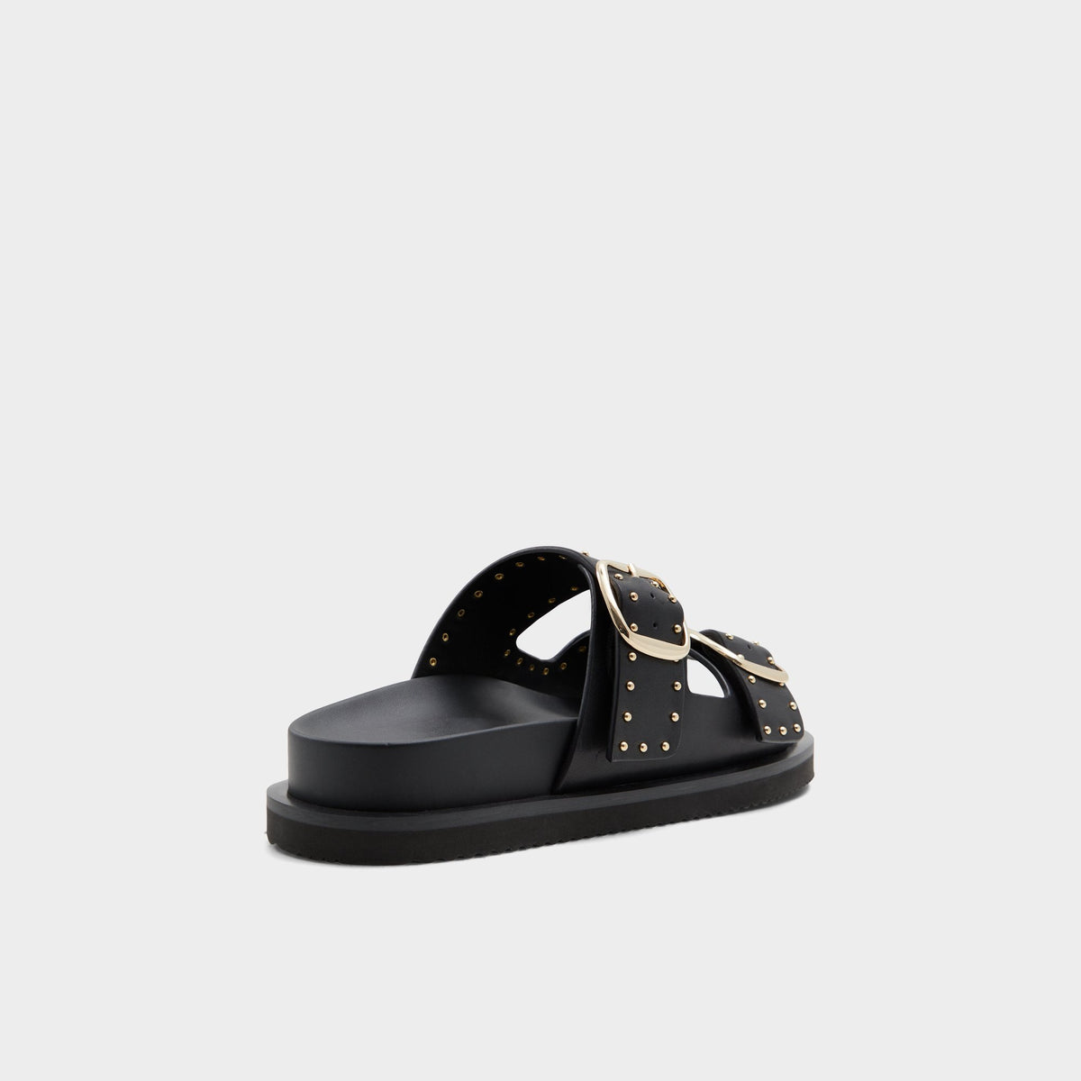 Three-quarter angle of Other Black Kravis Slide sandal's back side
