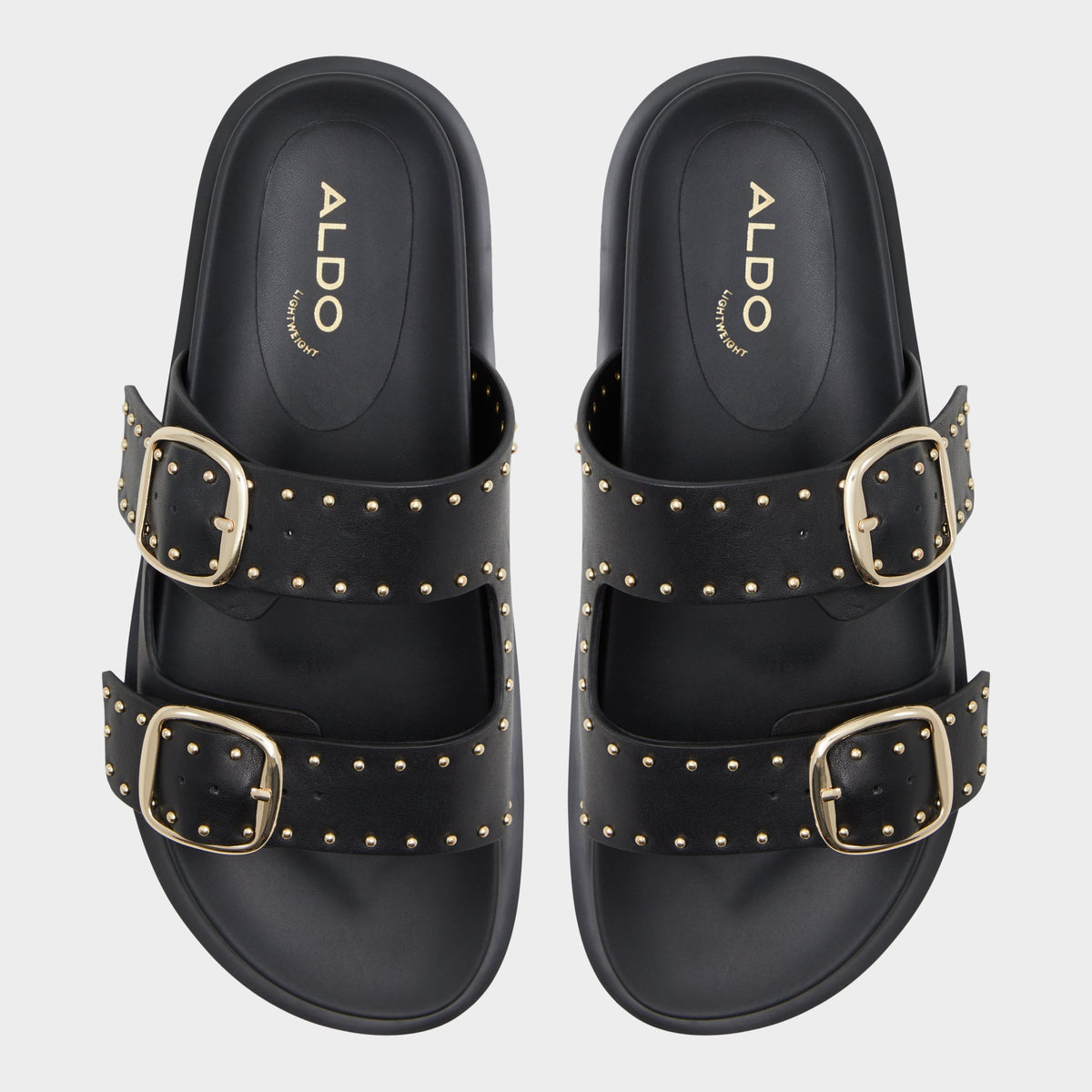 Top-down view of the Other Black Kravis Slide sandal