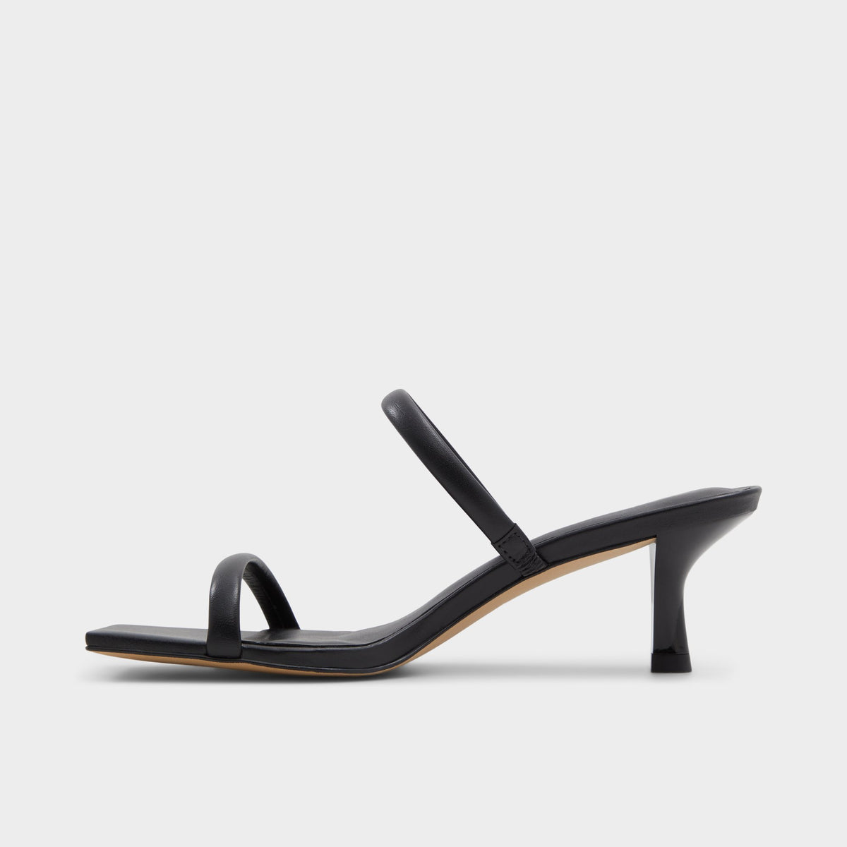 Vue latérale de Noir Kitti Sandale à talon haut