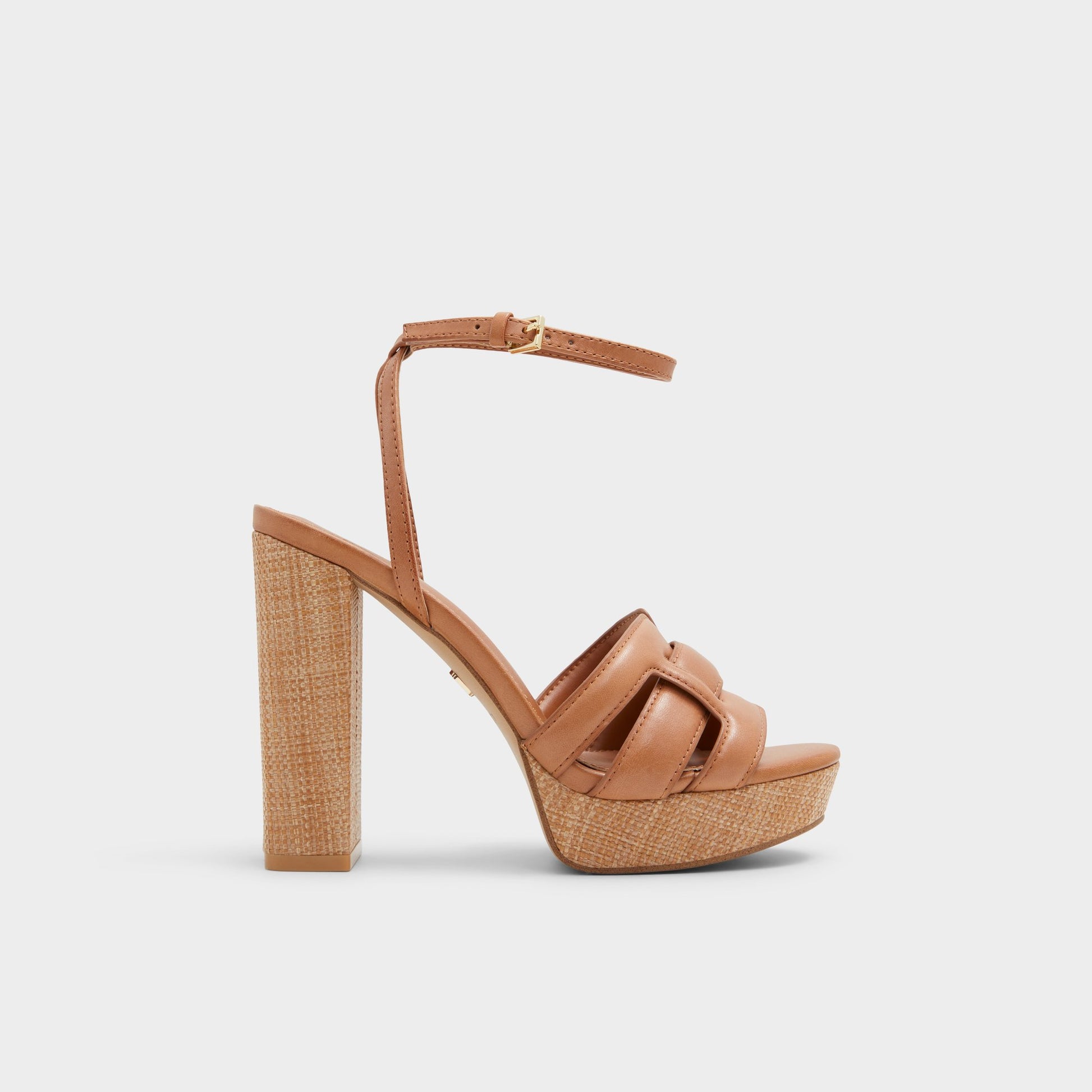 Main View of Medium Brown Valaberel Strappy heeled sandal for Womens