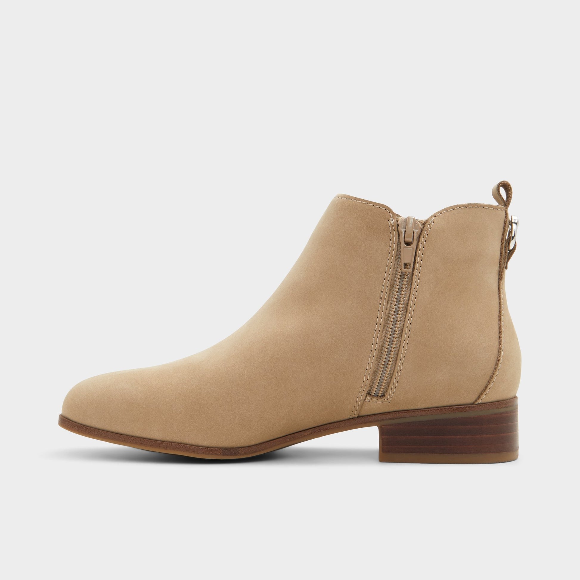 Side view of Khaki Verity Chelsea boot