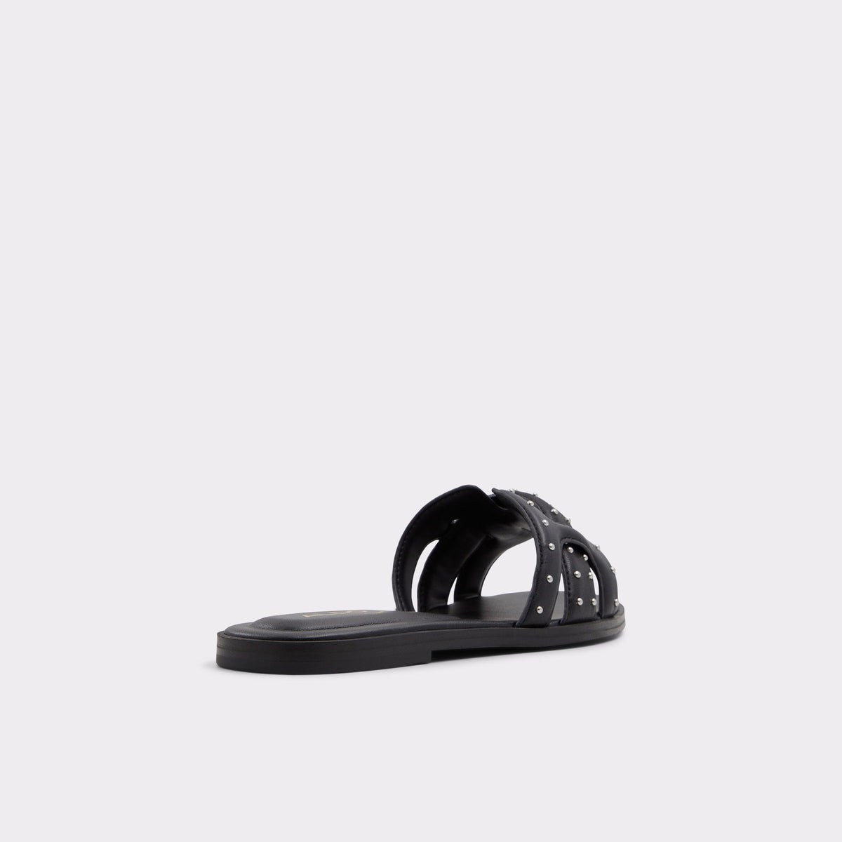 Three-quarter angle of Black Combo Elenaa Slide sandal's back side