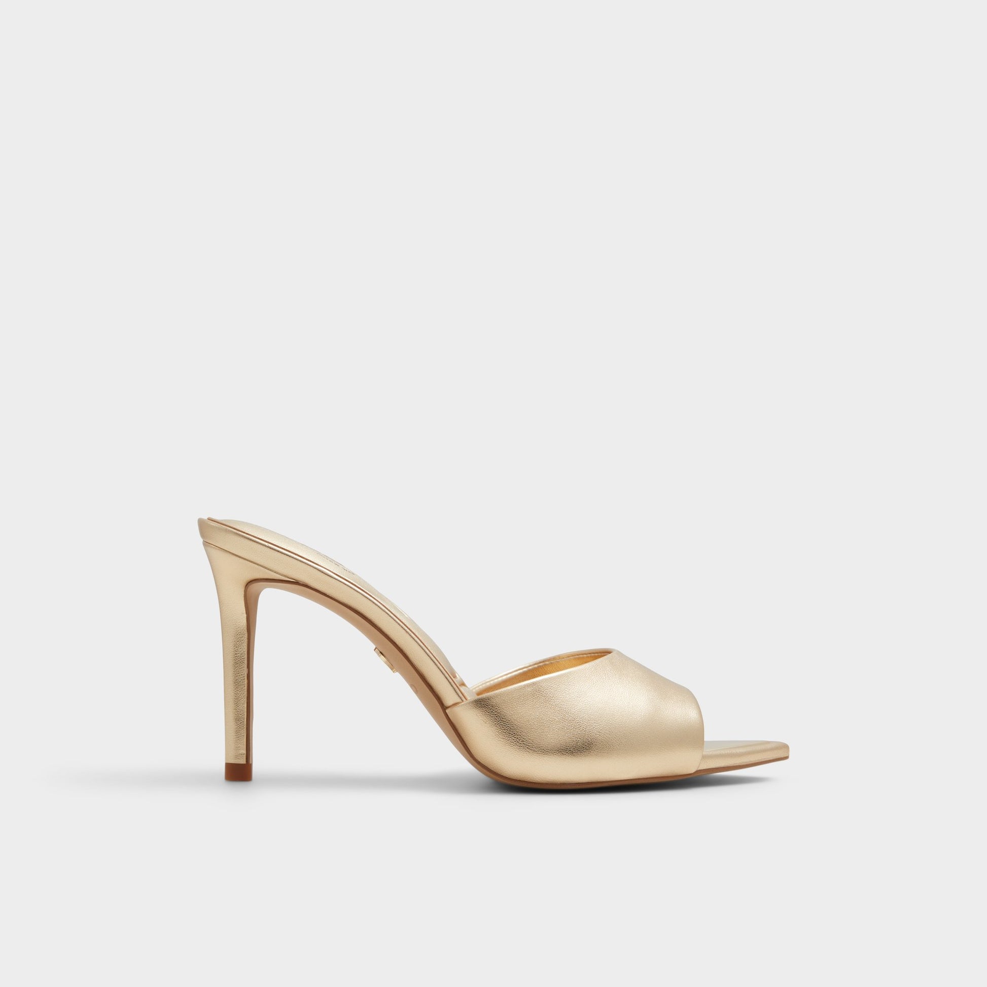 Main View of Gold Marita Heeled mule for Womens