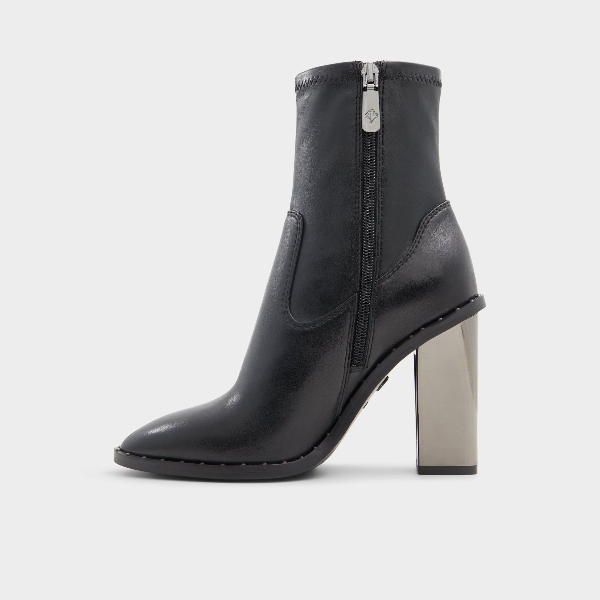 Side view of Black Farabrirel Ankle boot