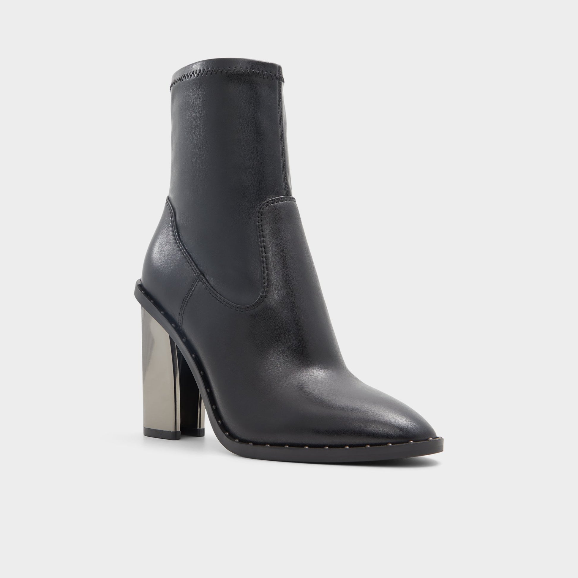 Three-quarter angle of Black Farabrirel Ankle boot's front side