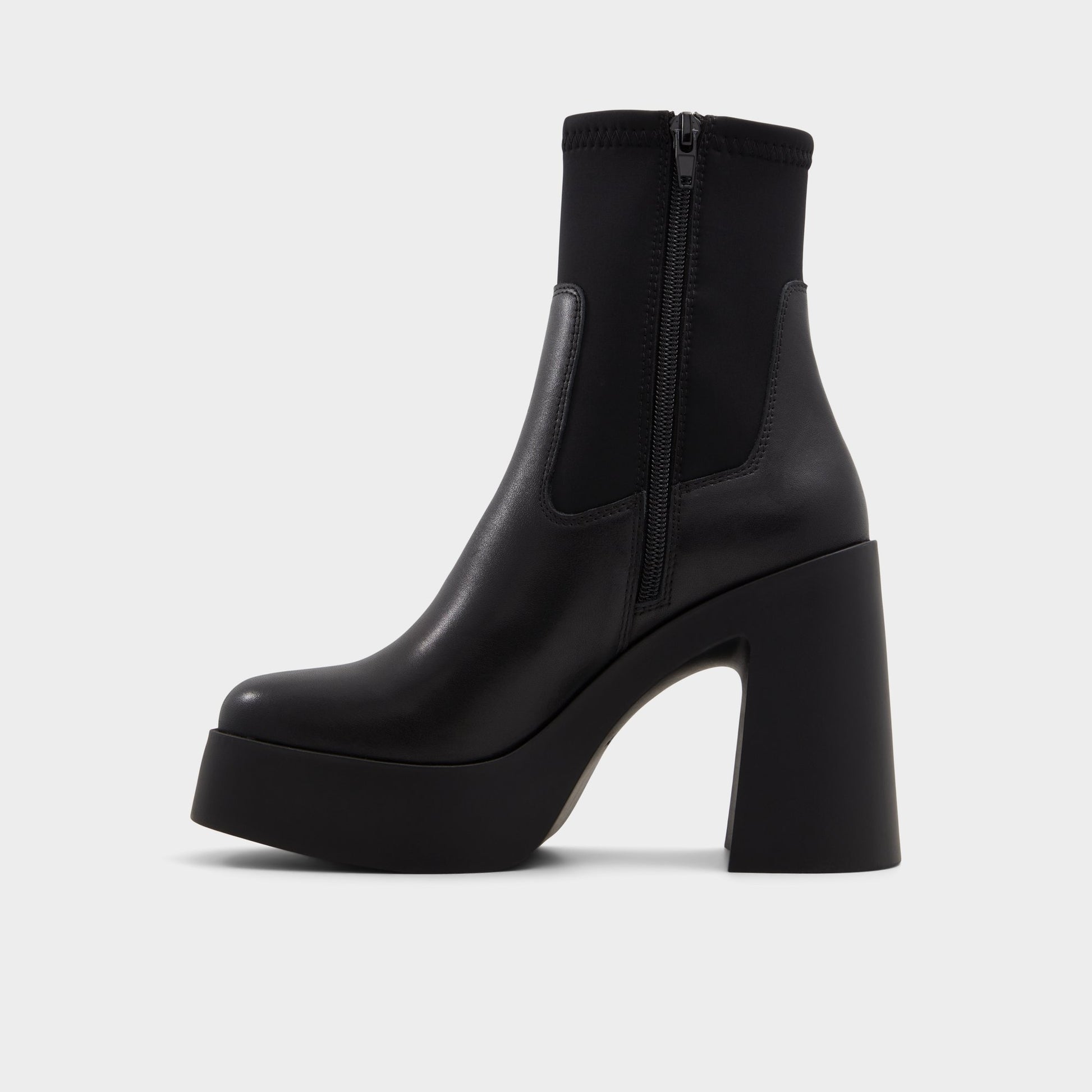 Side view of Black Cheviel Ankle boot